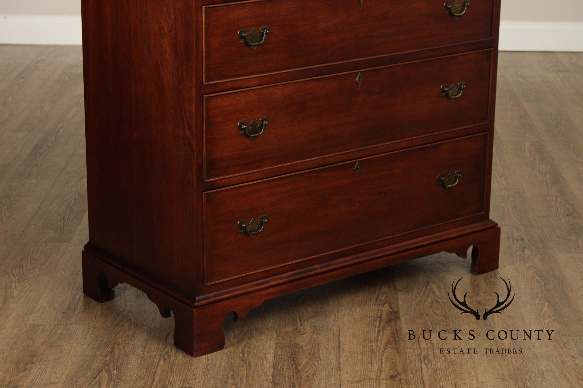 Craftique Chippendale Style Mahogany Tall Chest