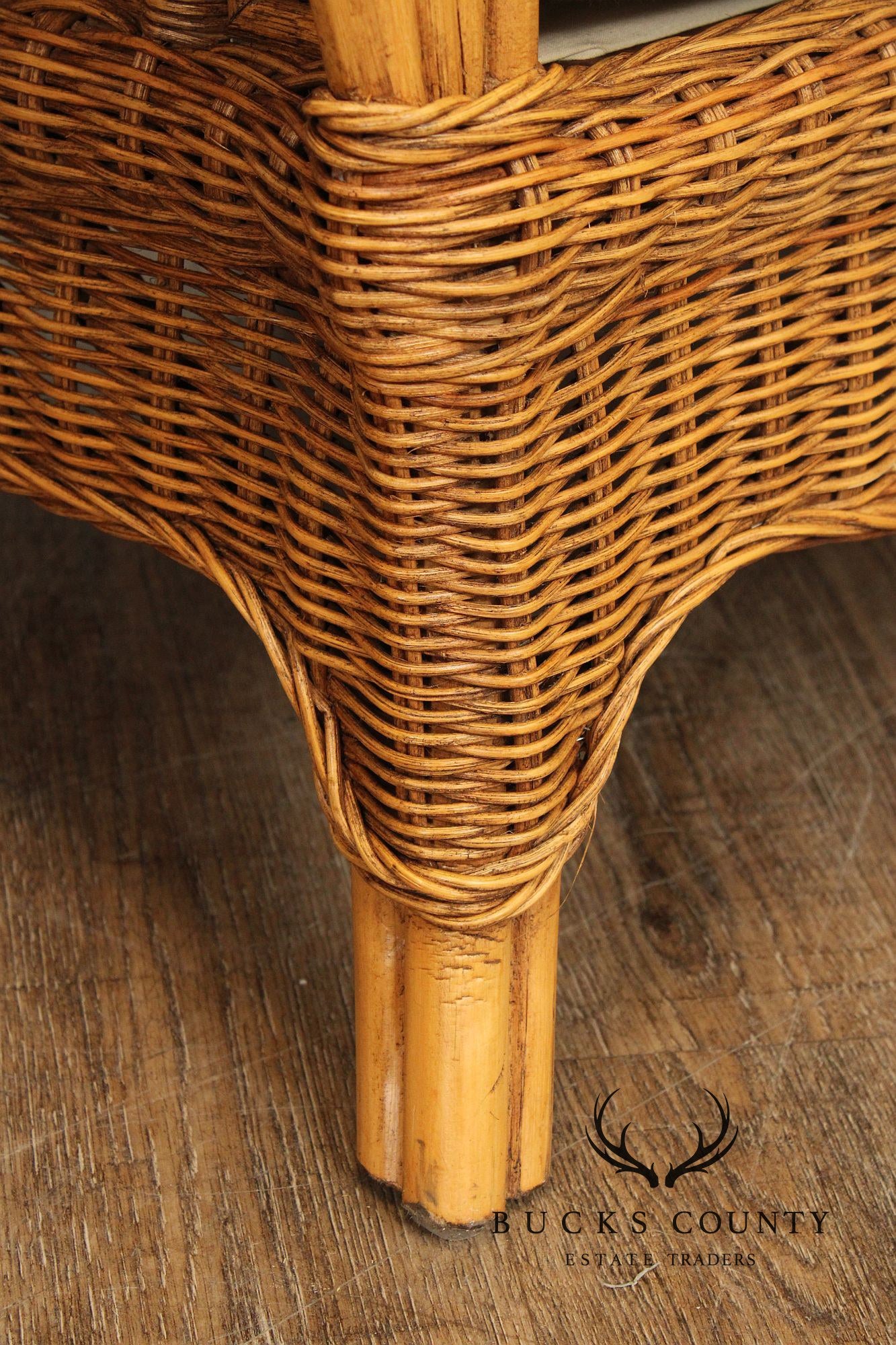 Braxton Culler Rattan and Wicker Loveseat