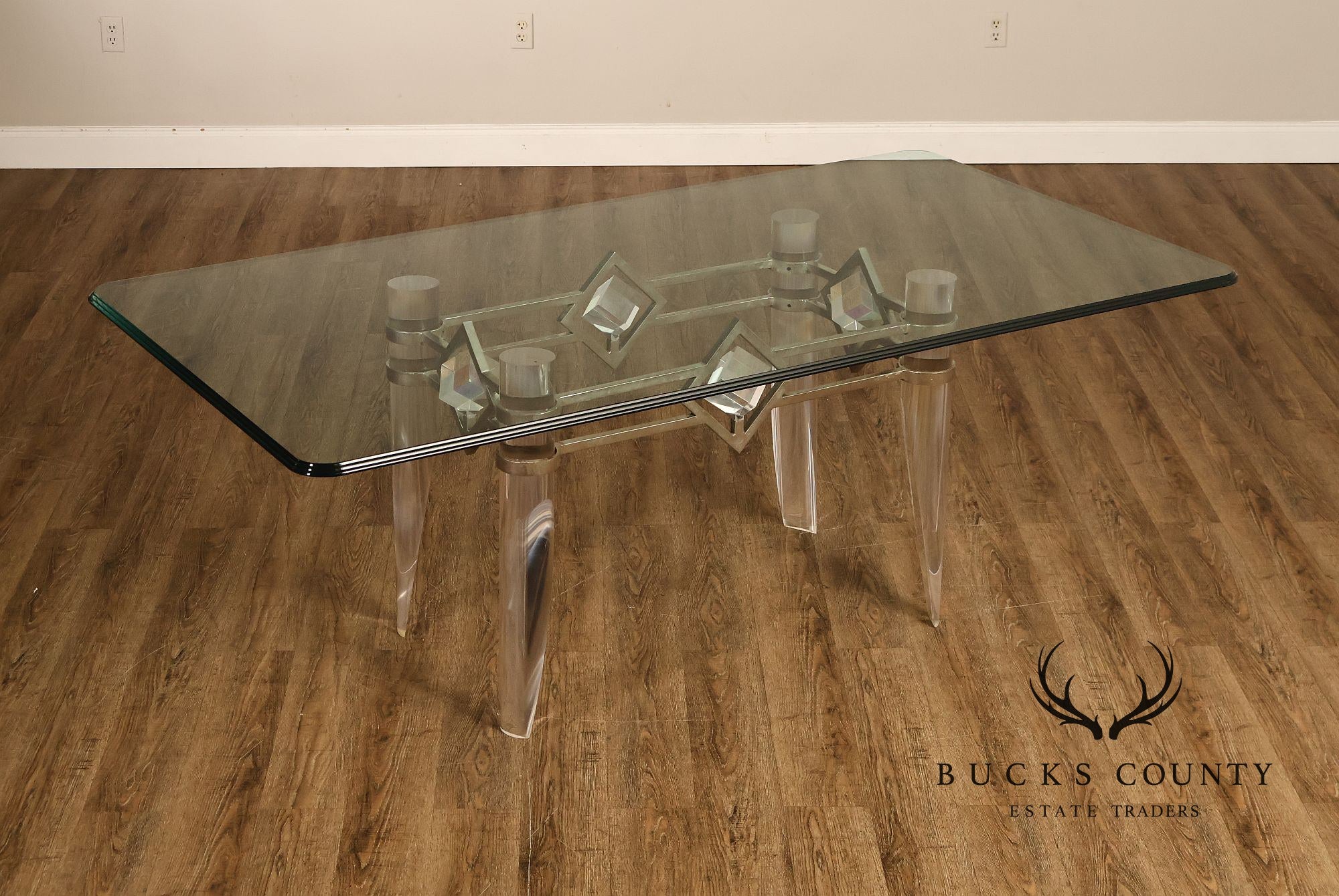 Pietro Costantini For Ello Glass Top Dining Table With Sculptural Base