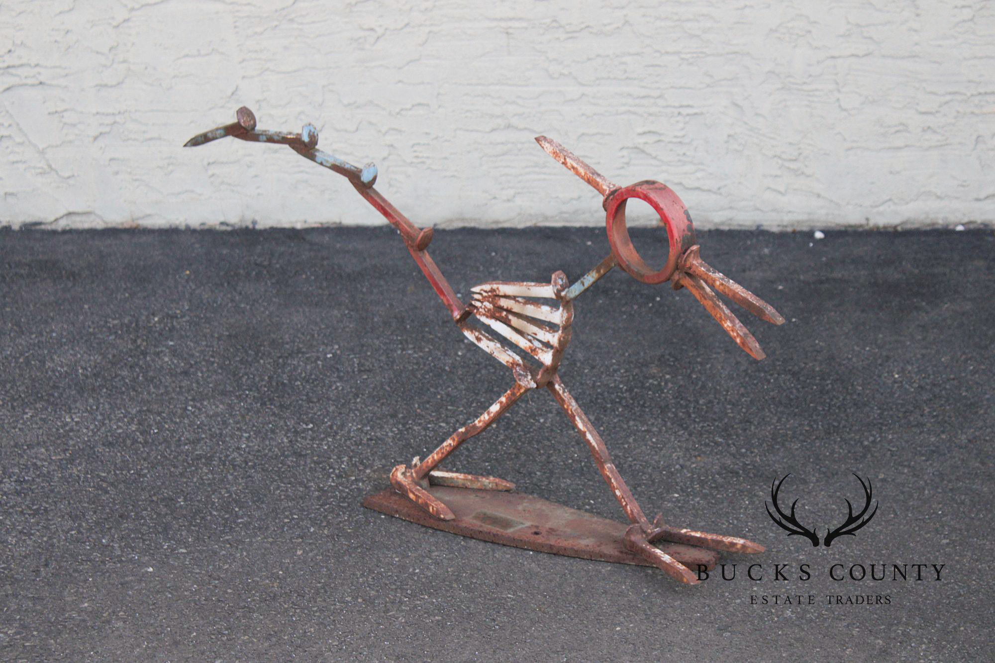 Industrial Metal Road Runner Sculpture Garden Statue