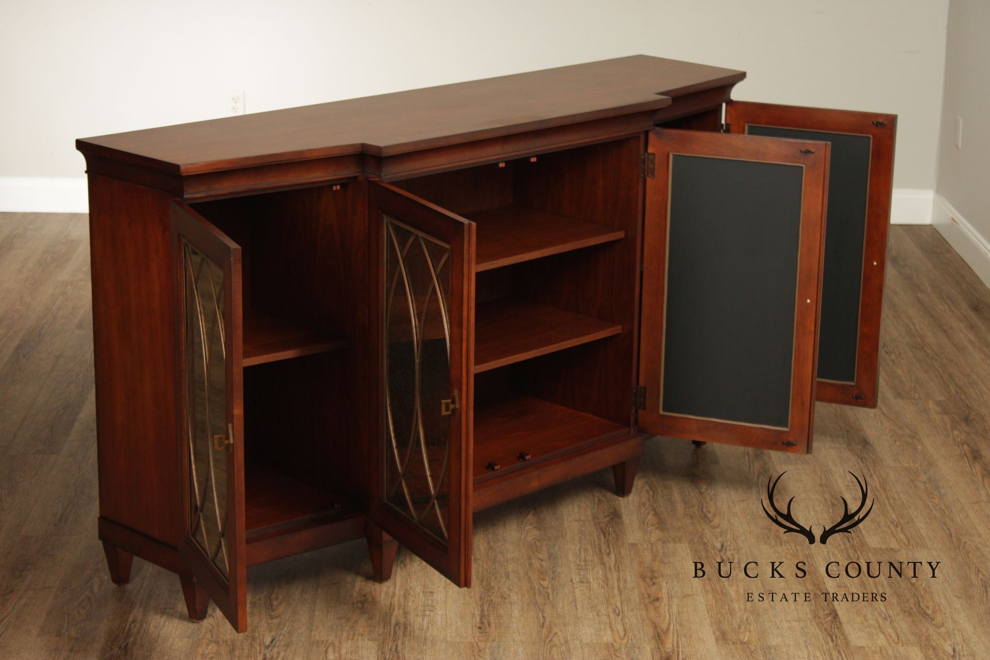 Century Furniture Percier Collection Mahogany Mirrored Sideboard Buffet