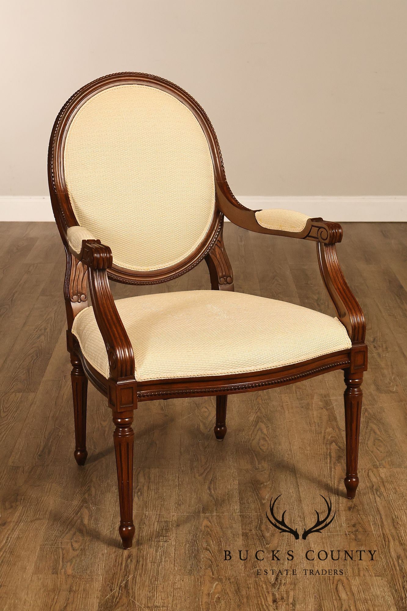 Louis XVI Style Set Of 16 Oval Back Dining Chairs