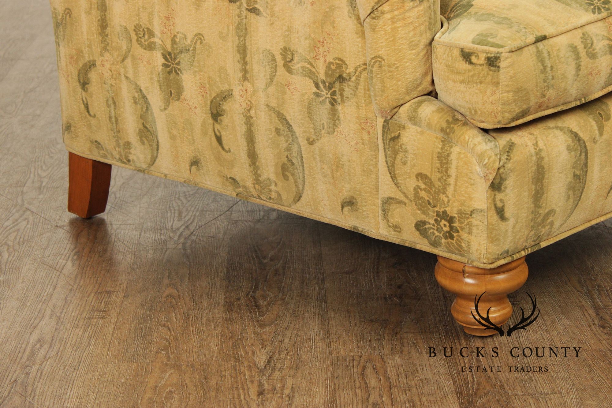 Custom Upholstered Lounge Chair and Ottoman