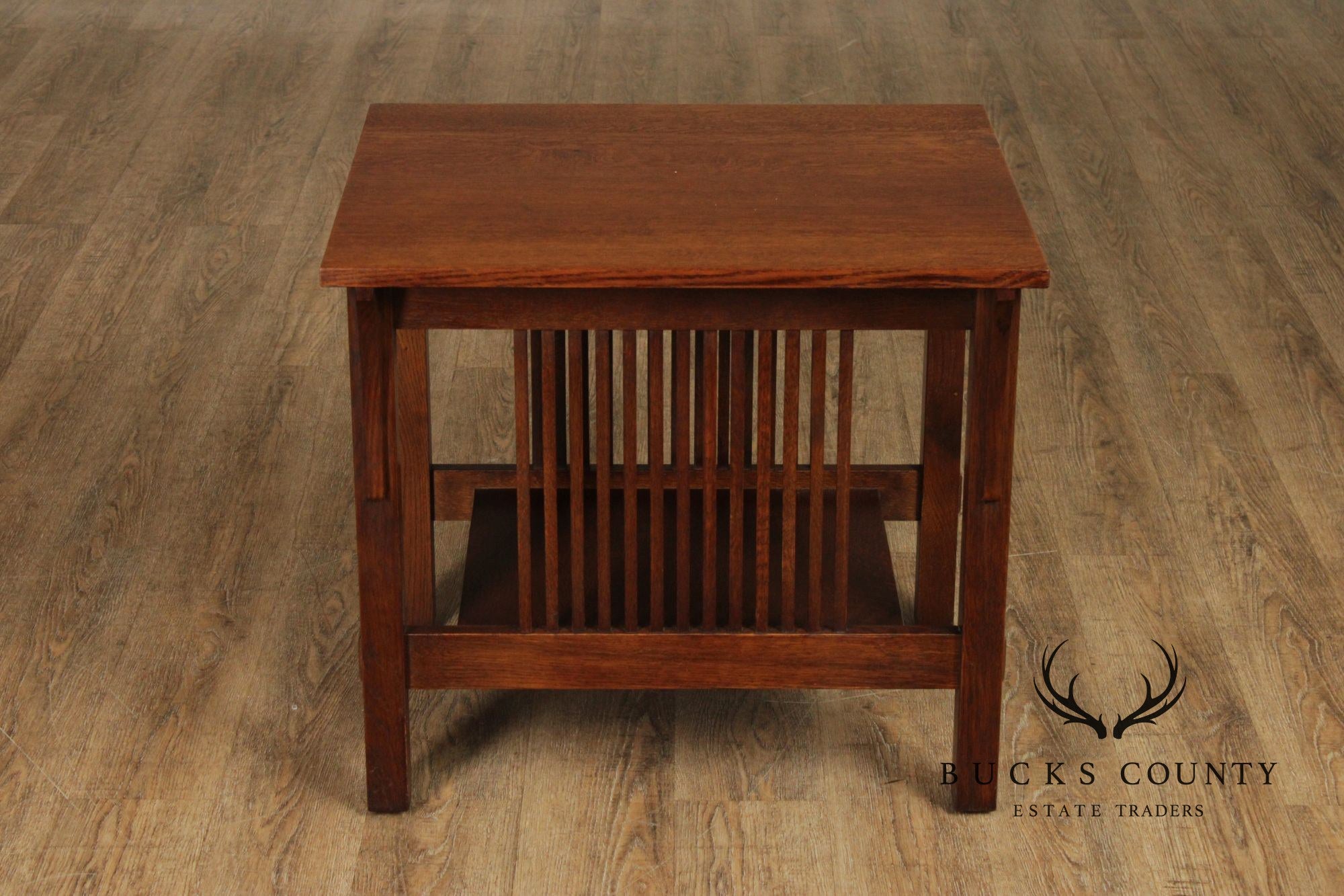 Stickley Mission Collection Oak Spindle Lamp Table