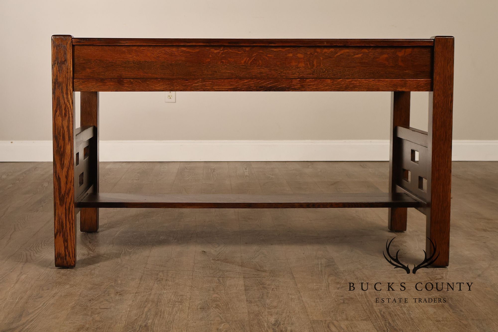 Antique Arts & Crafts Library Table Writing Desk