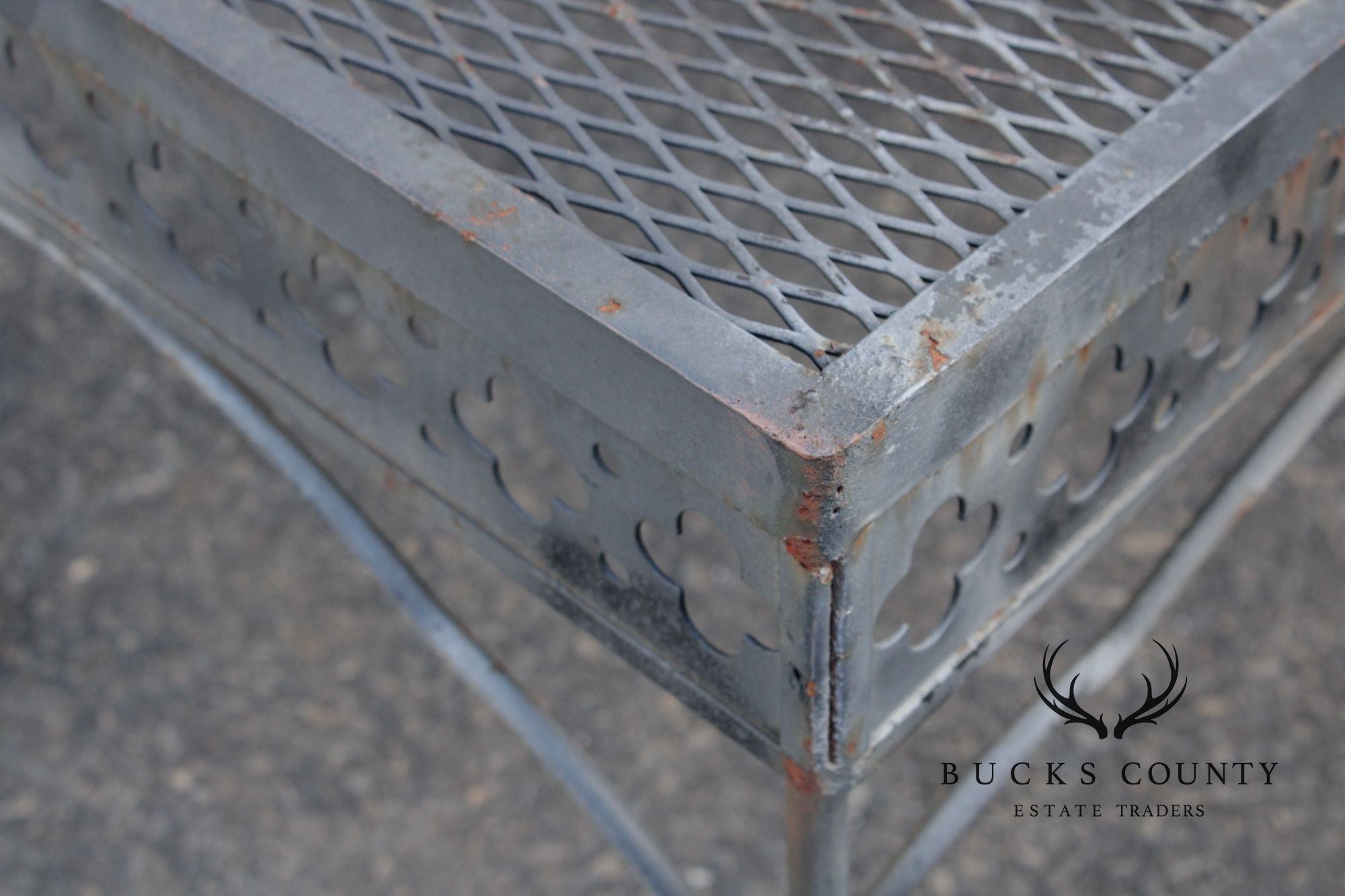 Vintage Wrought Iron Outdoor Coffee Table