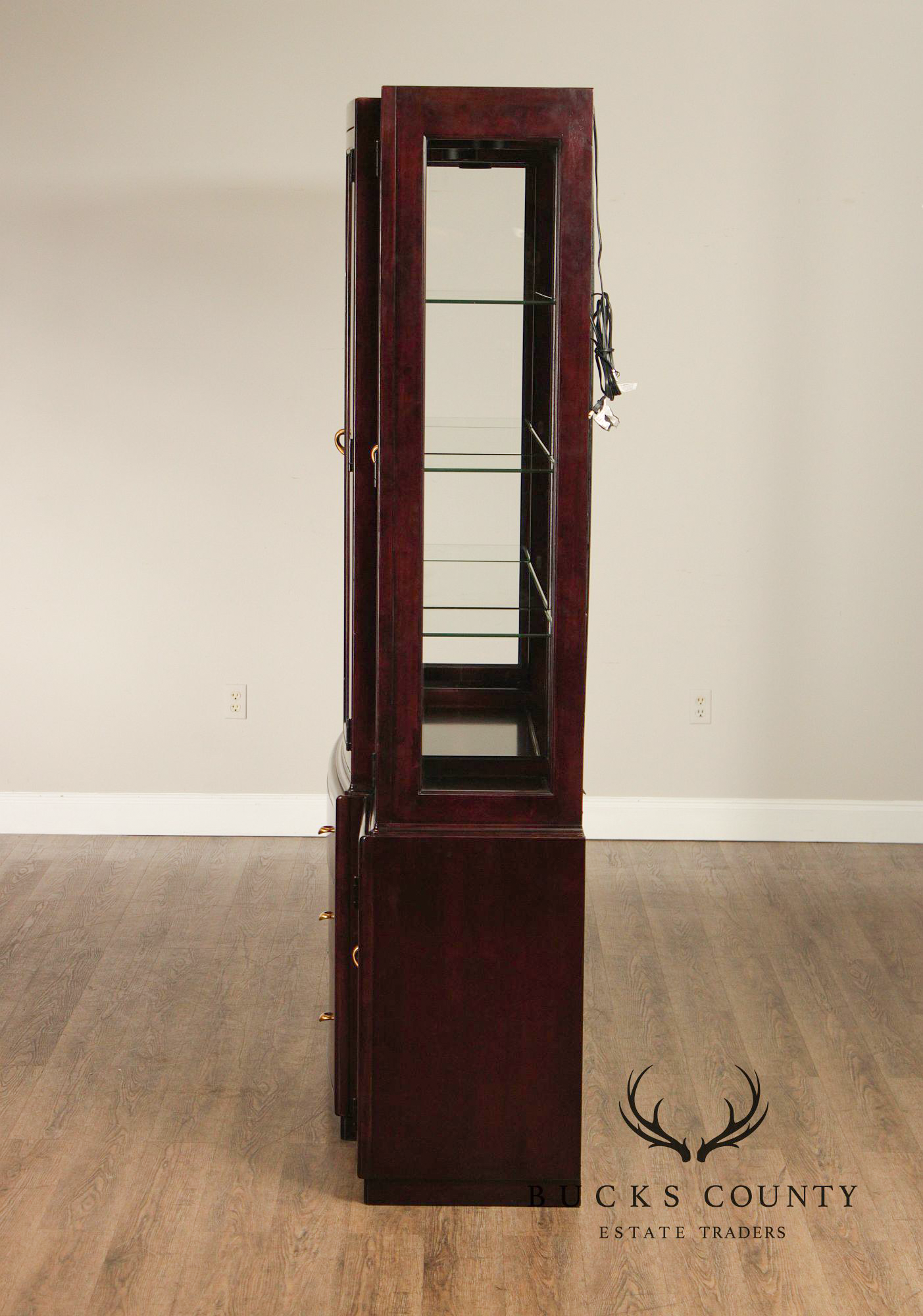 Thomasville Contemporary Style Glass Display China Cabinet