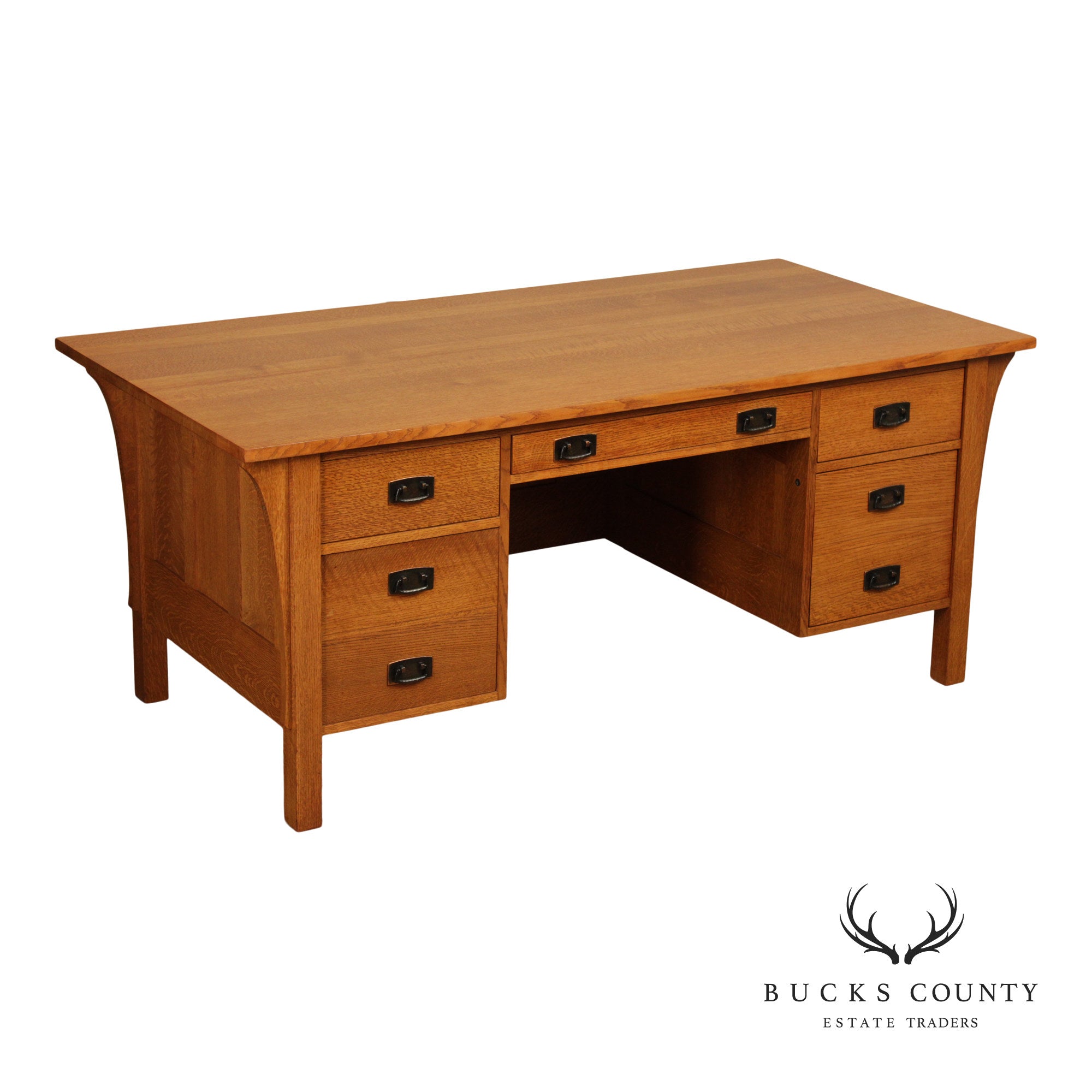 Stickley Mission Collection Oak Executive Desk