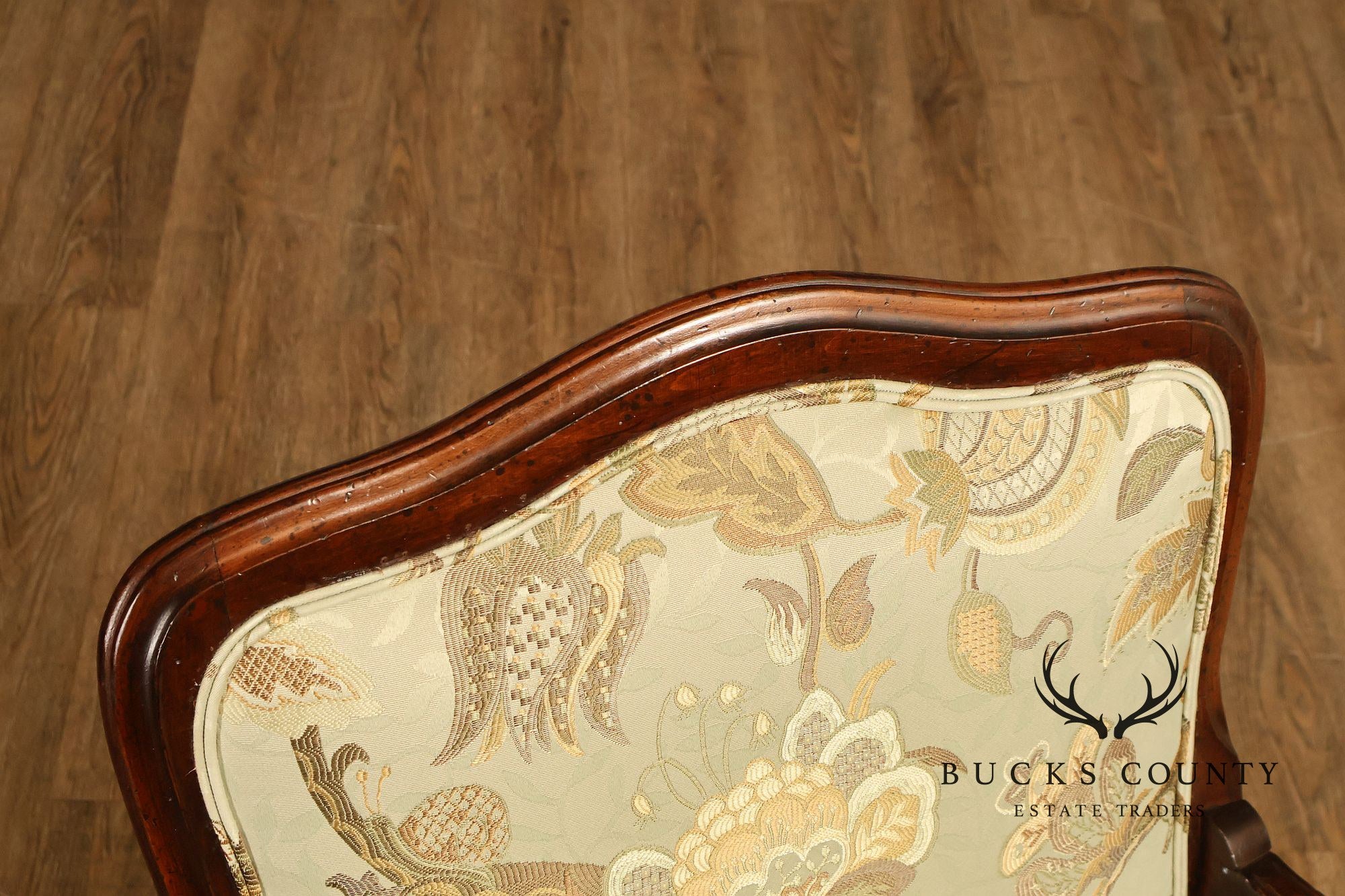 Louis XV Style Pair Of Bergere Upholstered Lounge Chairs