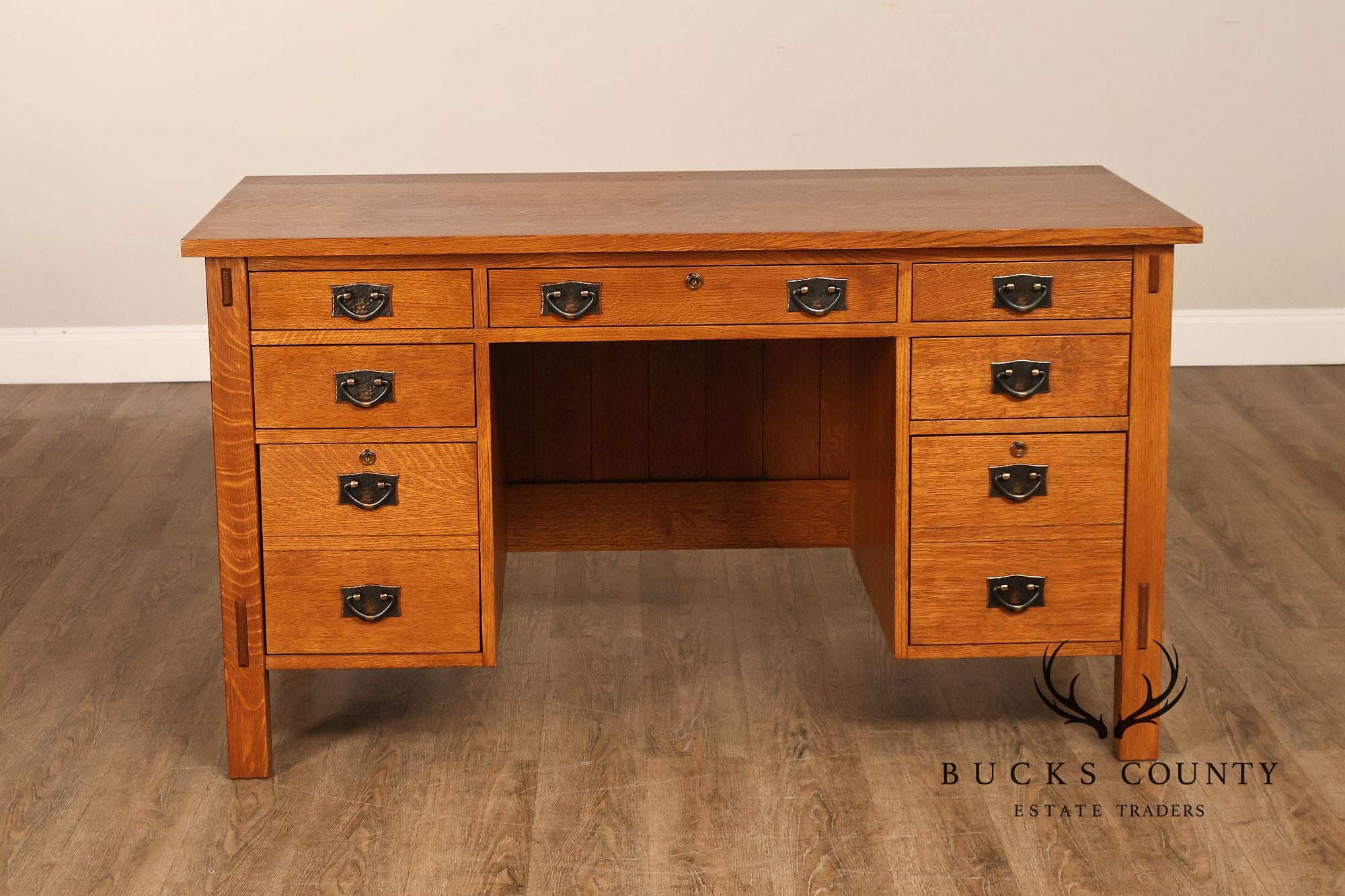 Stickley Mission Collection Oak Executive Desk