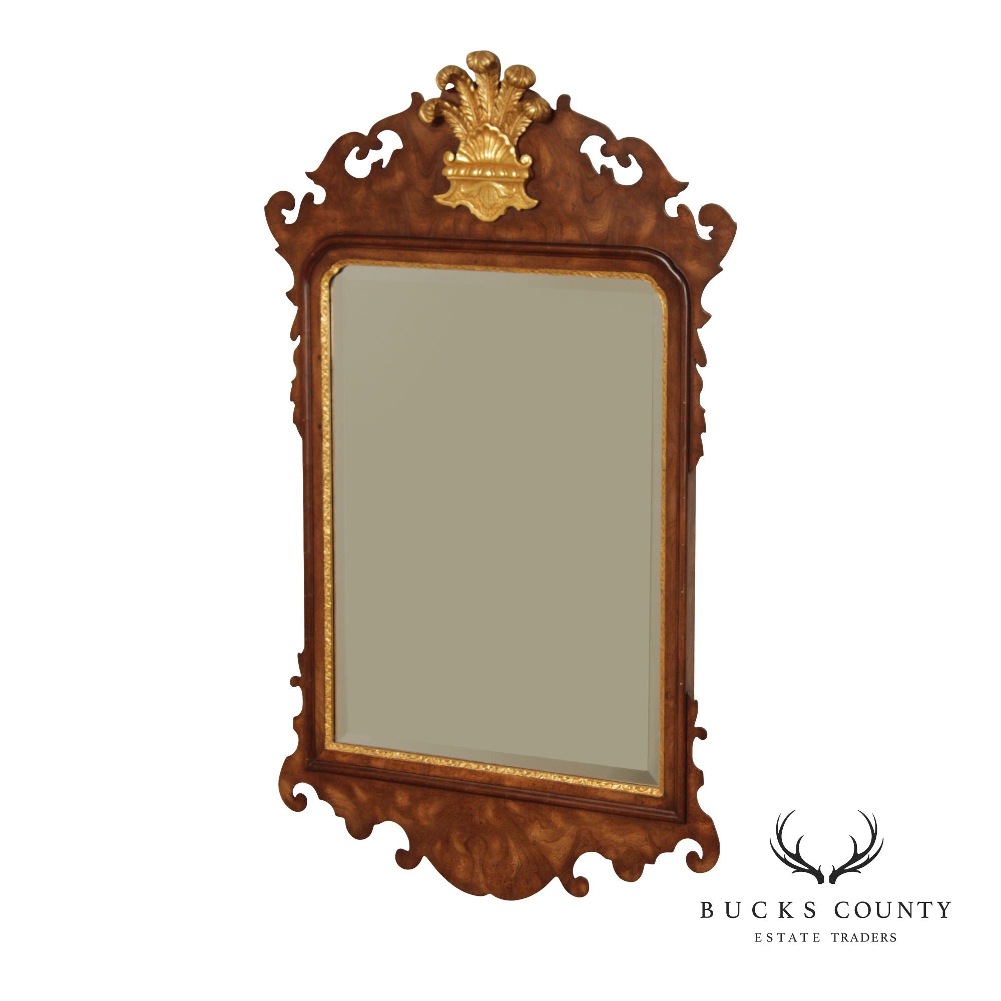 Friedman Brothers Colonial Williamsburg Burlwood Wall Mirror