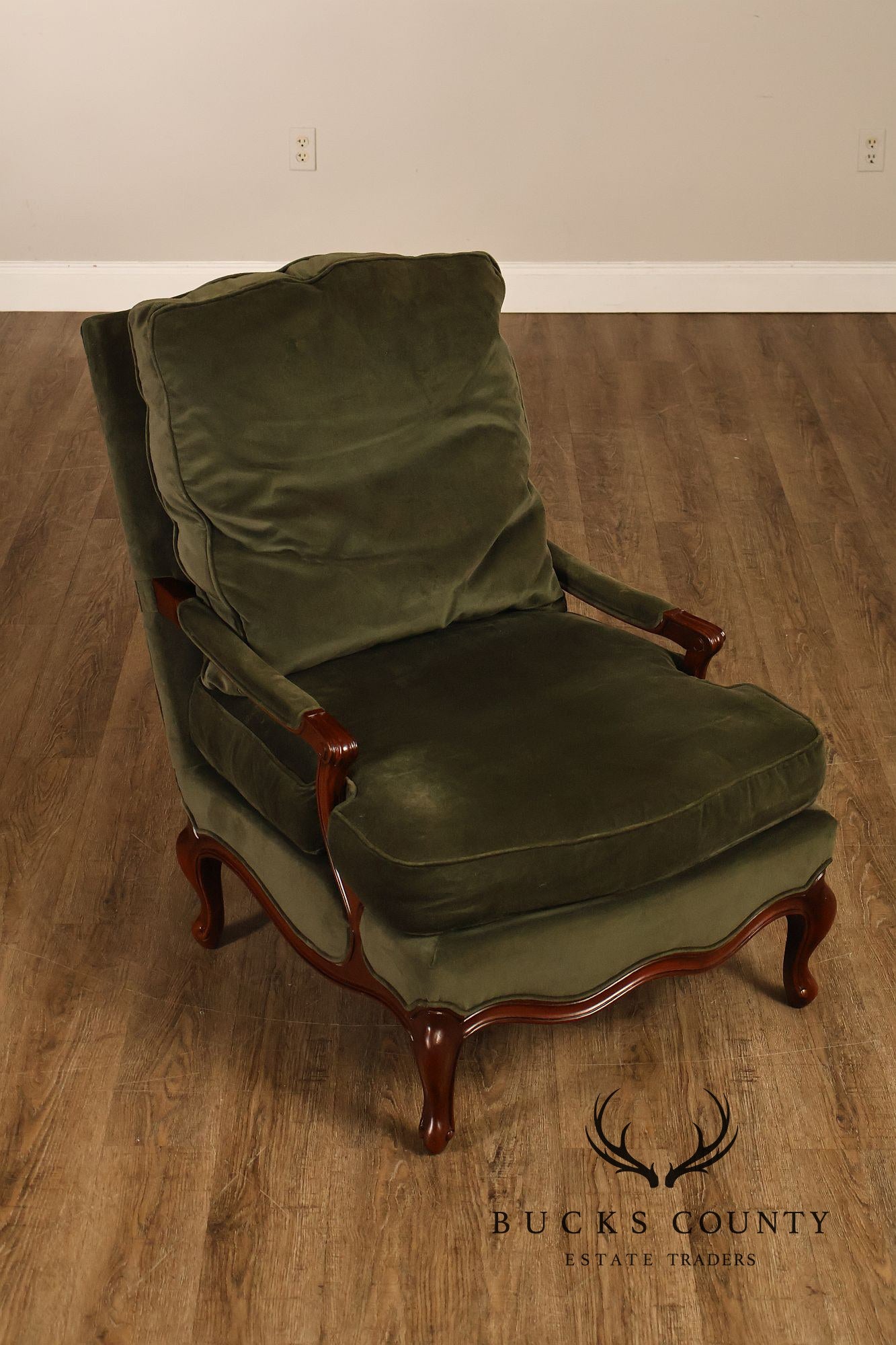 Hickory Chair Mark Hampton Collection Louis XV Style Upholstered Lounge Chair And Ottoman