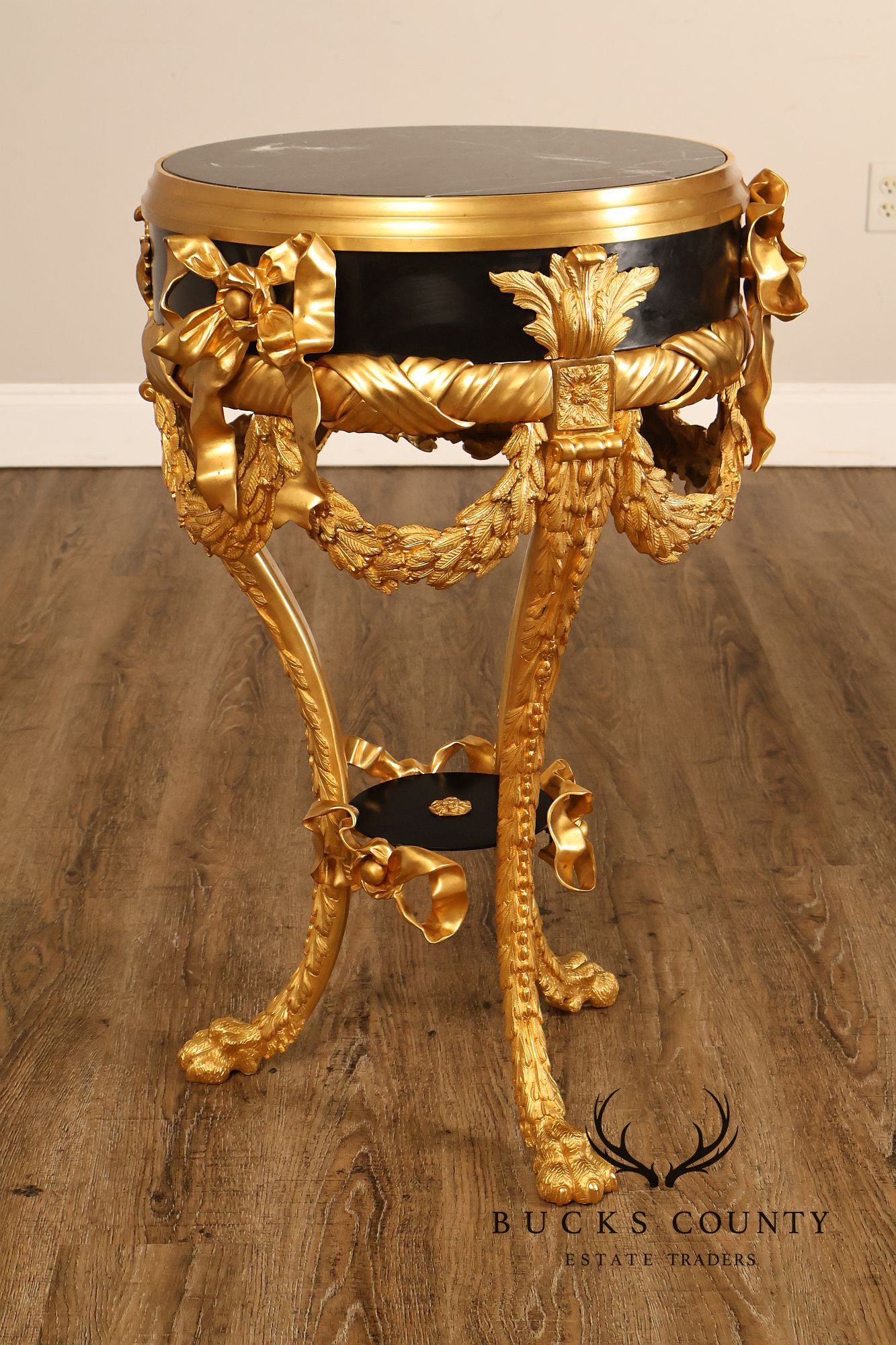 Fine Quality Bronze And Marble Louis XVI Style Gueridon Table