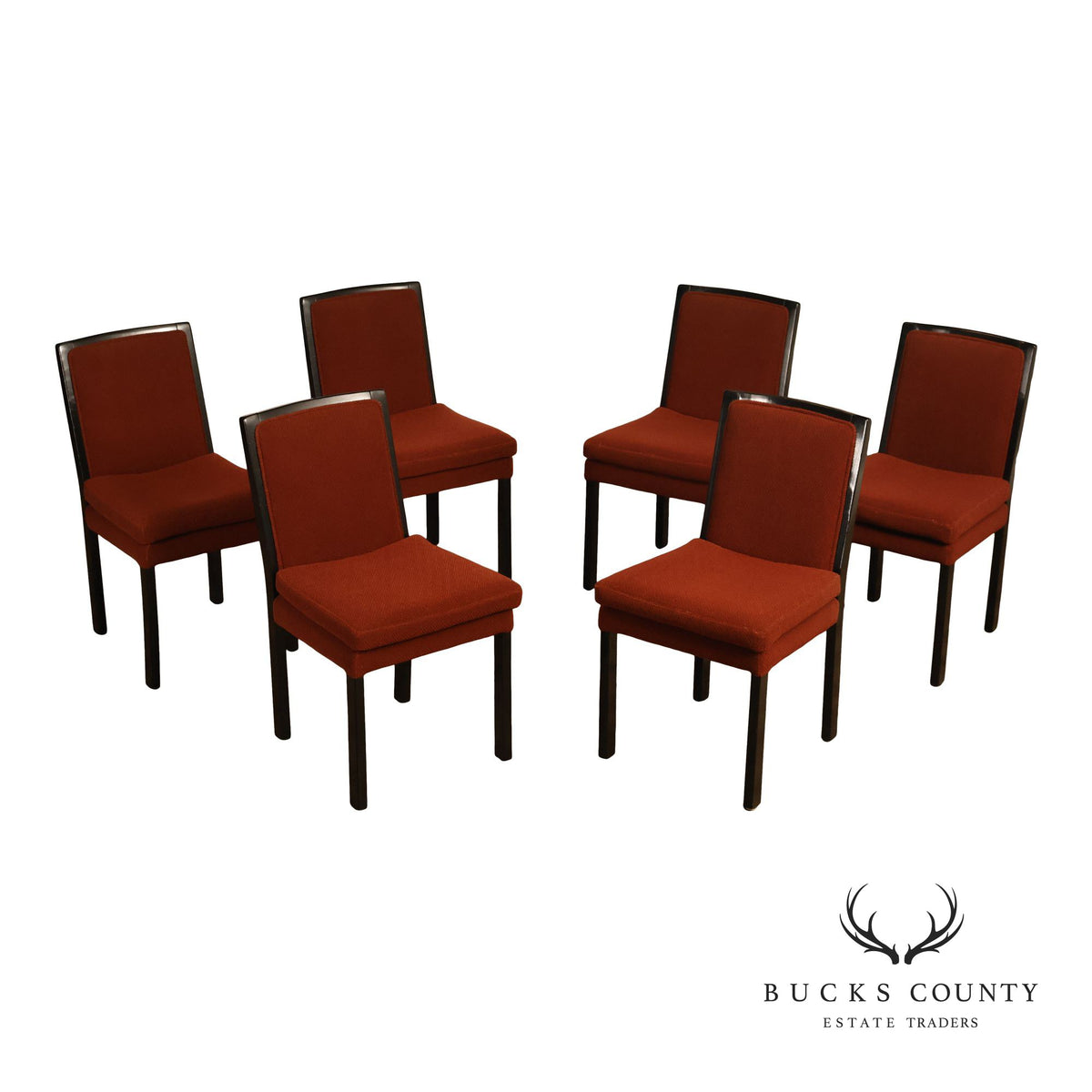 Directional Mid Century Modern Set Of Six Upholstered Dining Chairs