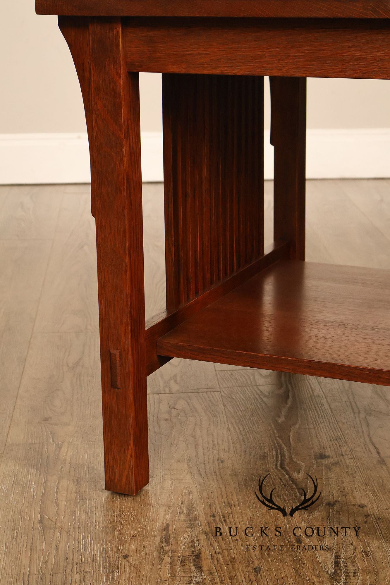 Stickley Mission Collection Oak Spindle Lamp Table