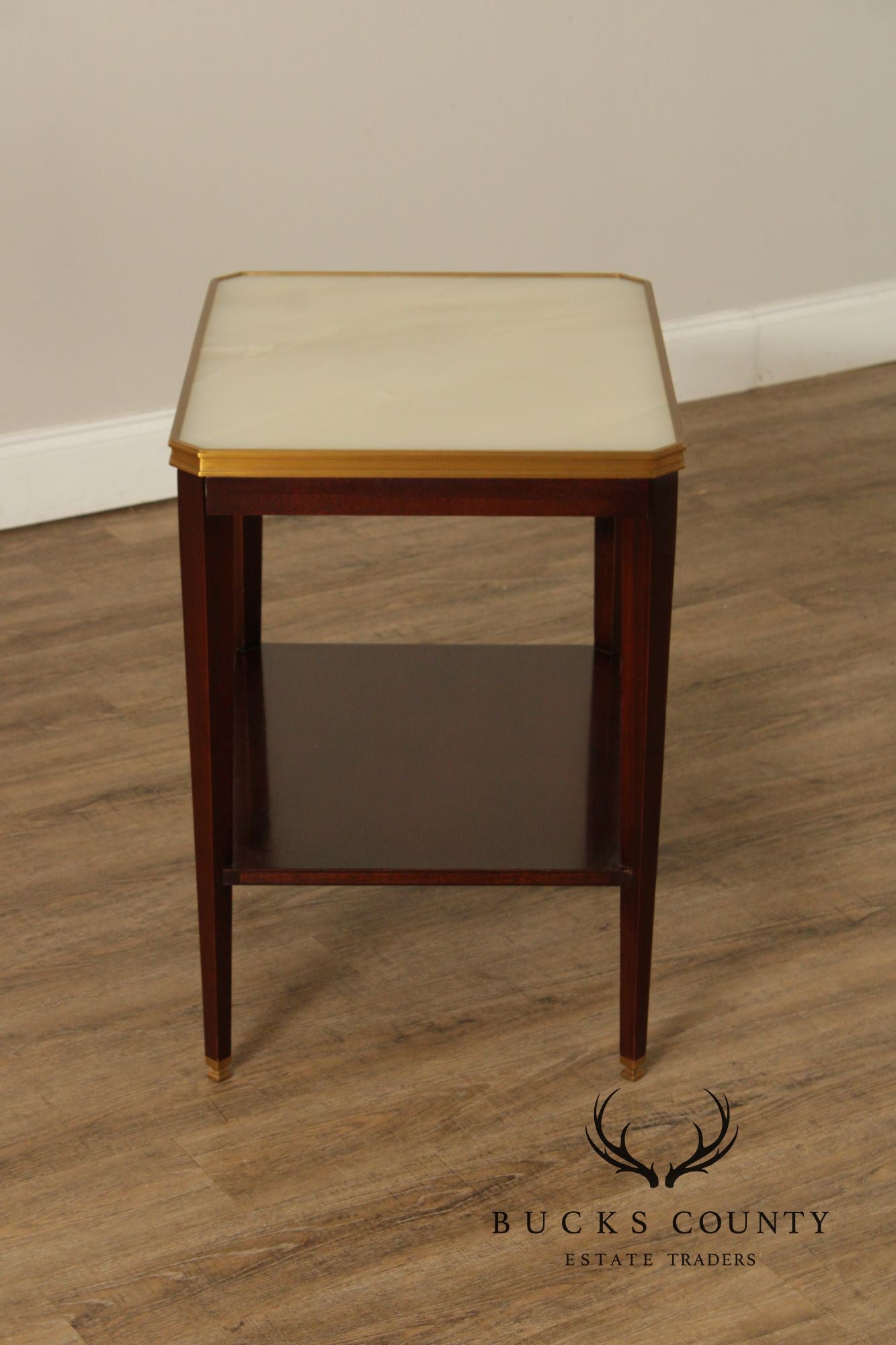 Hickory Chair Onyx Top Mahogany 'Austell' Side Table