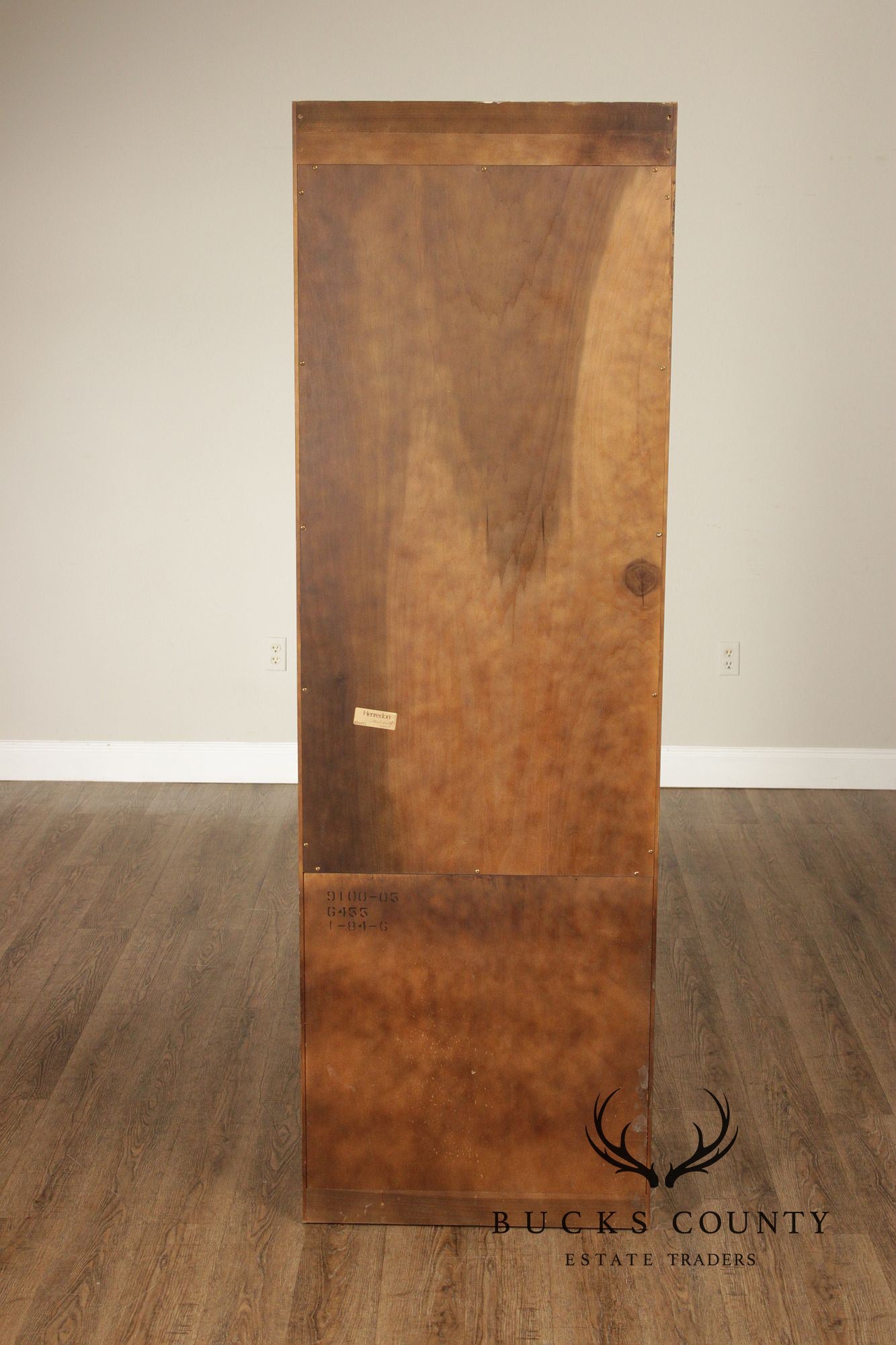 Henredon 'Scene One' Pair of Campaign Style Bedroom Armoire Cabinets