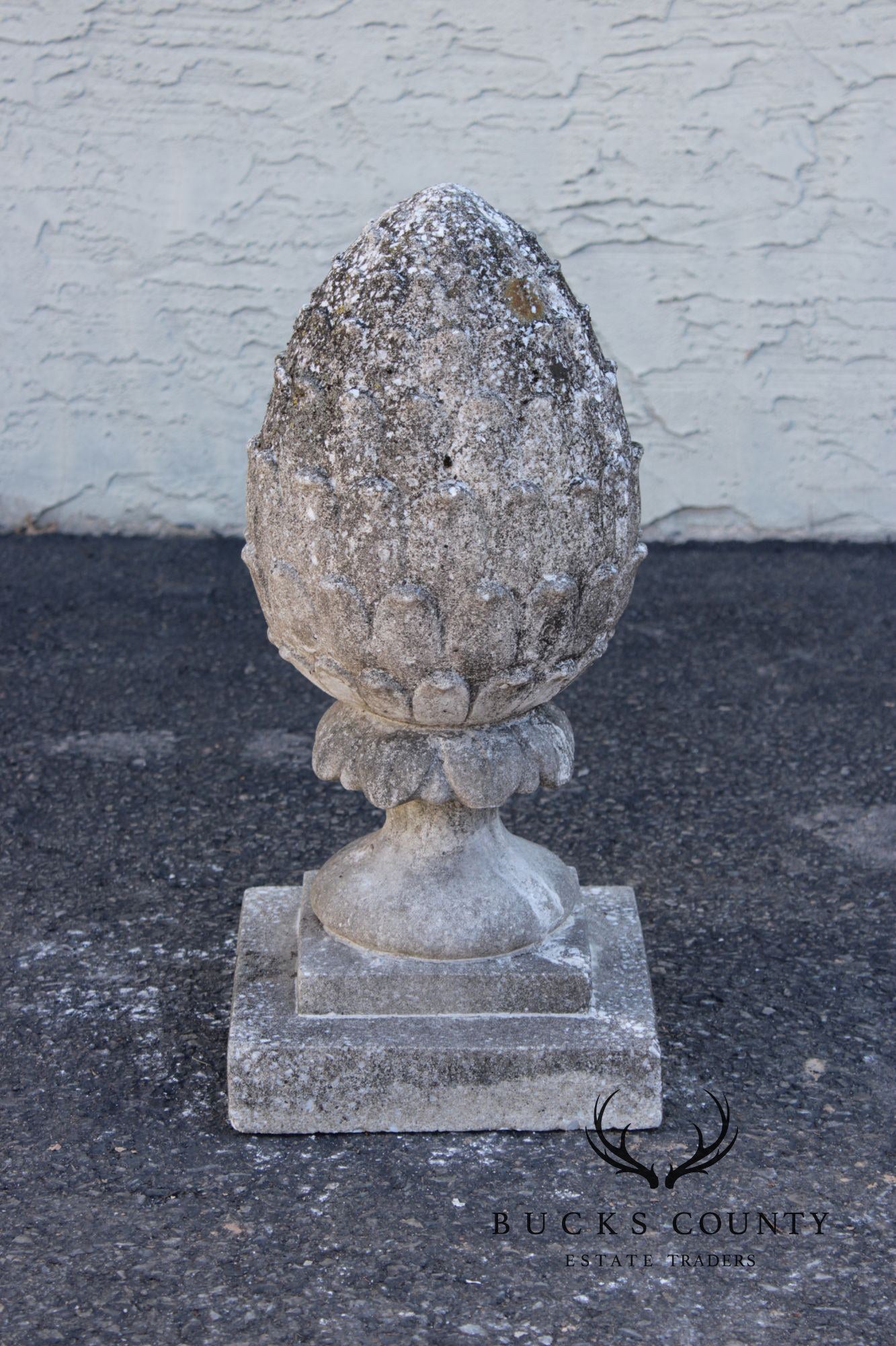 Vintage Cast Cement Artichoke Garden Ornament