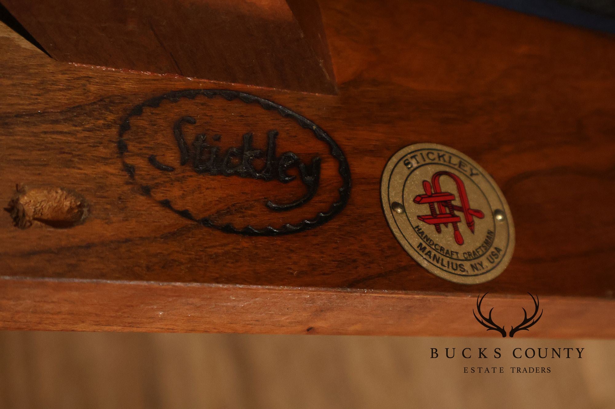 Stickley Mission Collection Cherry and Leather Rocker