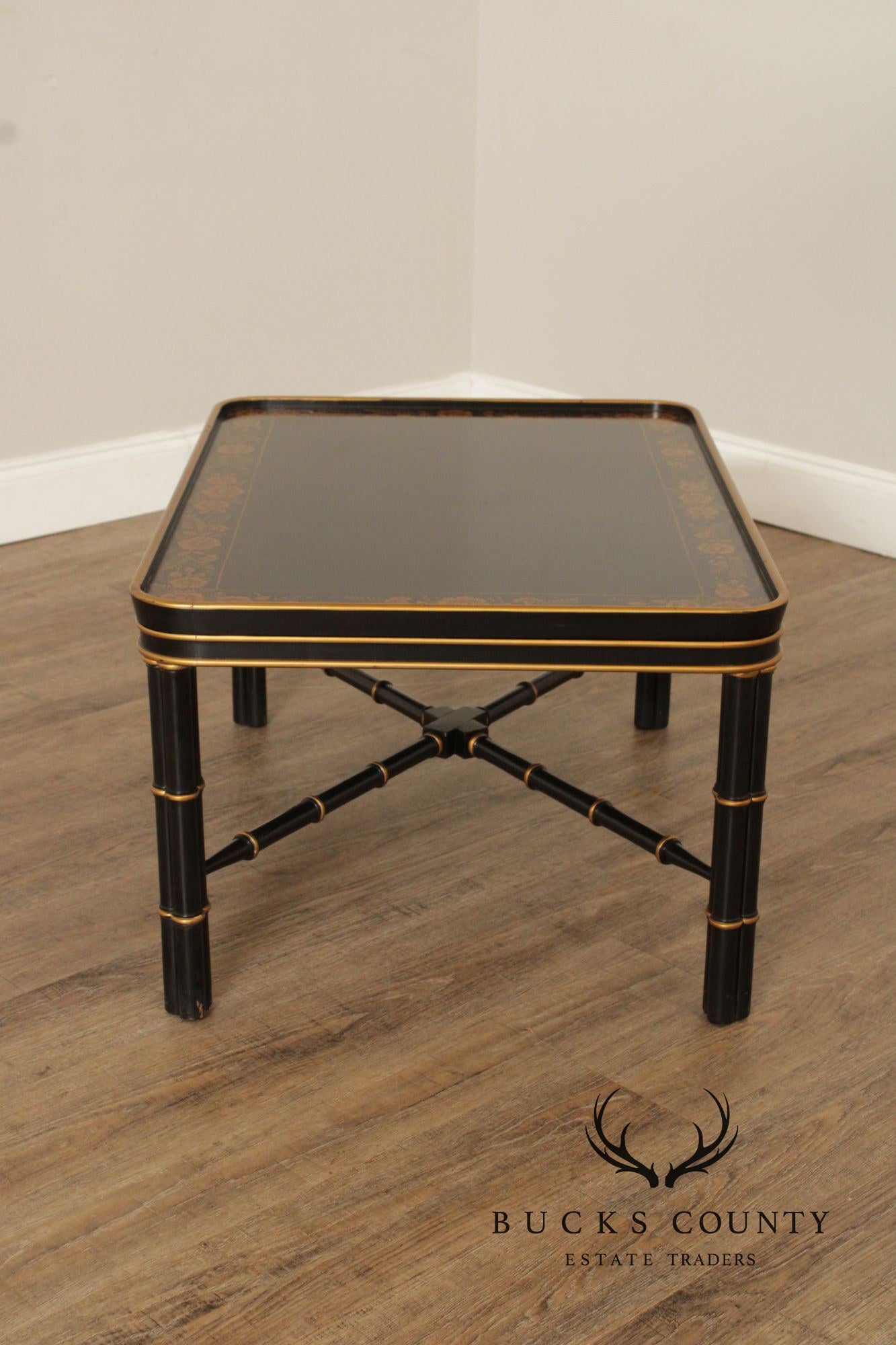 Wellington Hall Chinoiserie Decorated Faux Bamboo Coffee Table