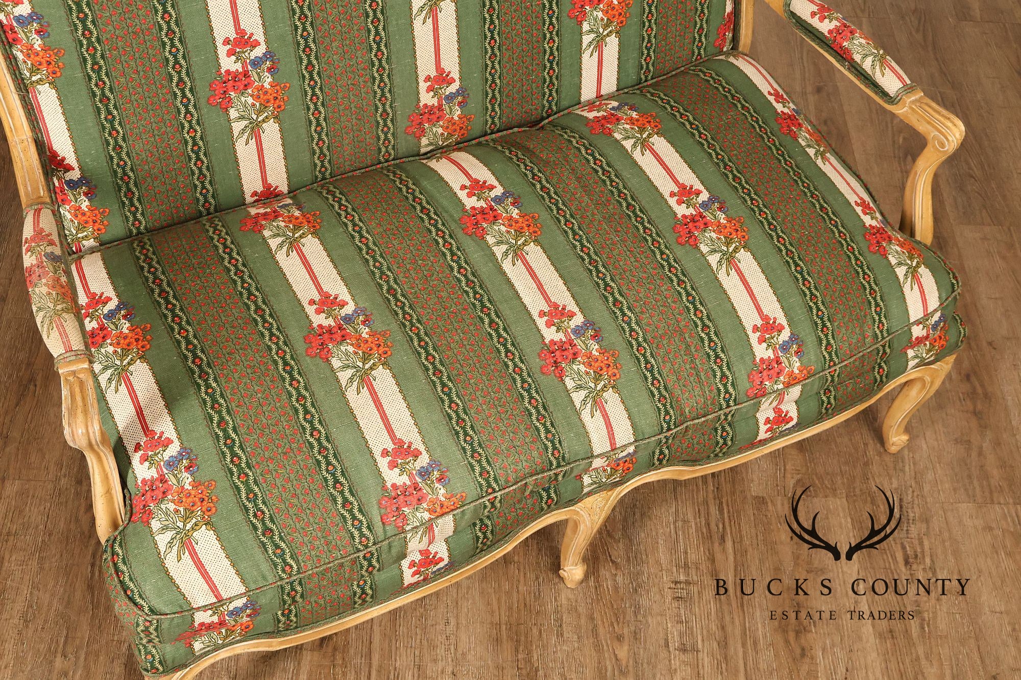 Kindel French Louis XV Style Painted Settee