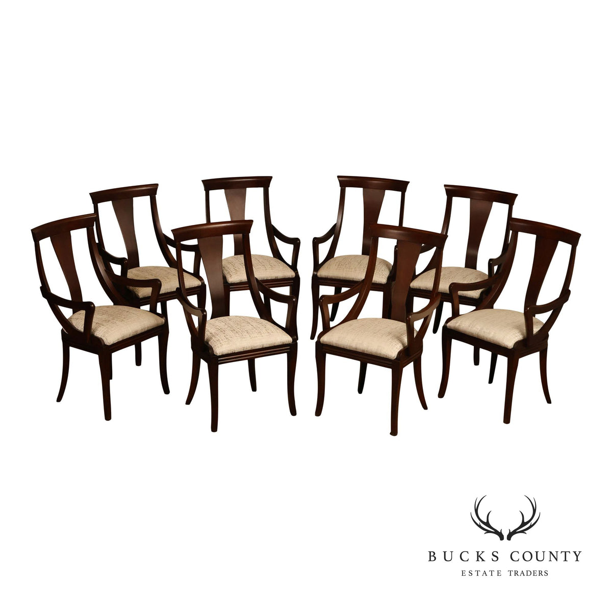 French Empire Style Set of Eight Dining Chairs