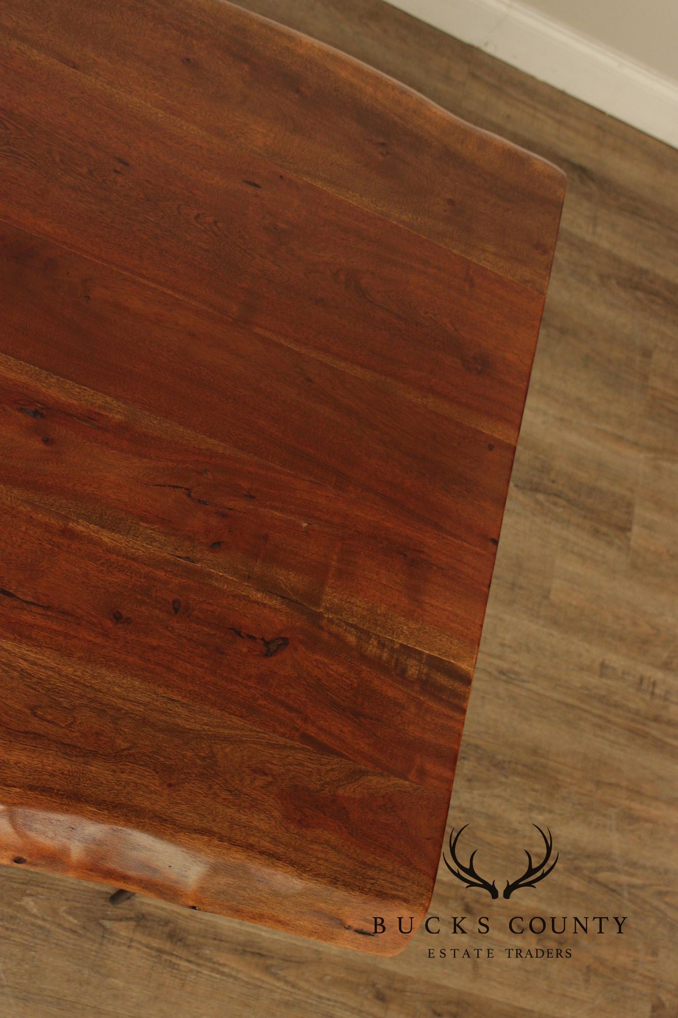 Live Edge Solid Acacia Wood Butterfly Joint Dining Table