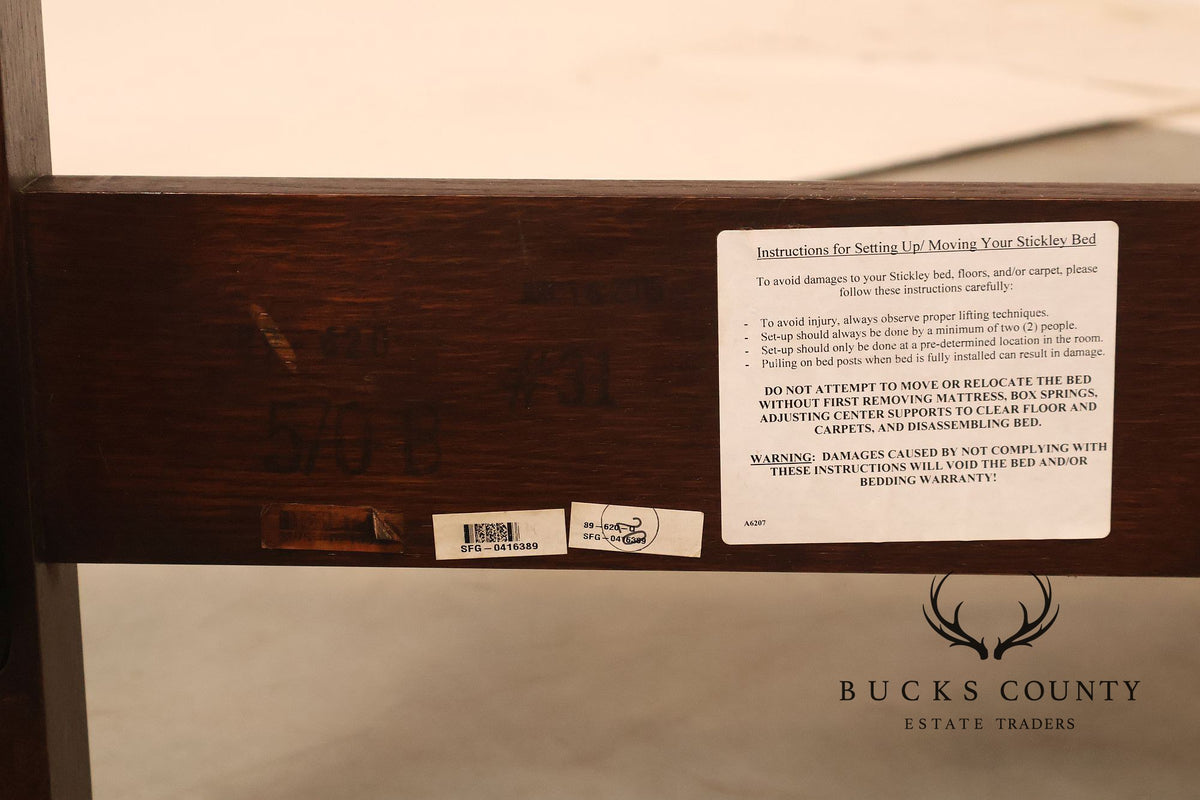Stickley Mission Collection Oak Panel Queen Bed