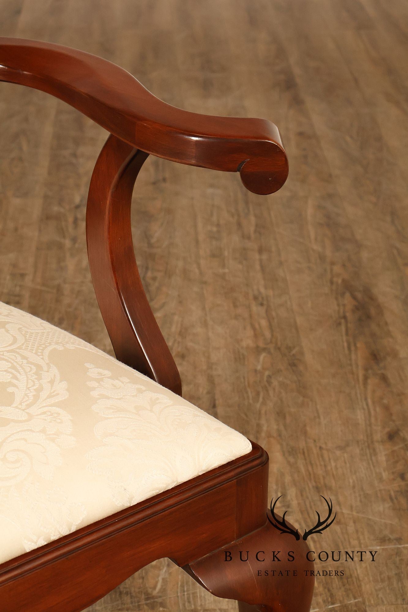 Henkel Harris Queen Anne Style Cherry Armchair