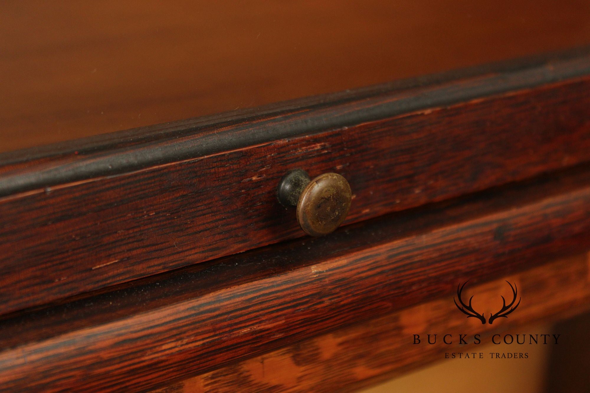 Antique Oak Five-Section Barrister Bookcase