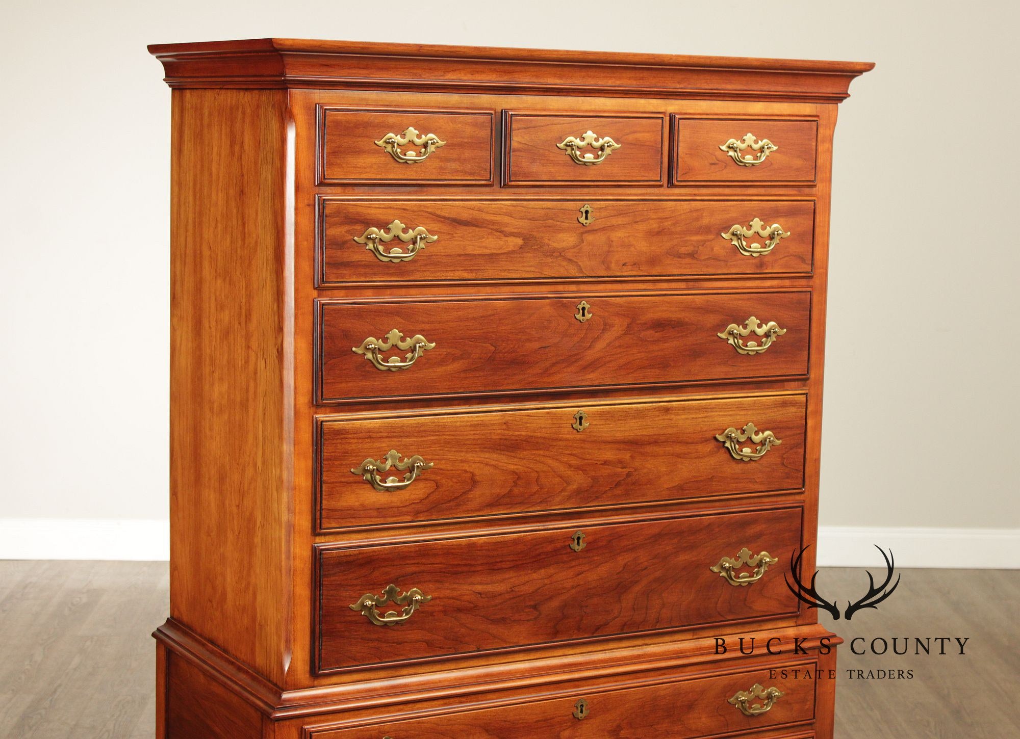 Statton Trutype Queen Anne Style Vintage Cherry Highboy