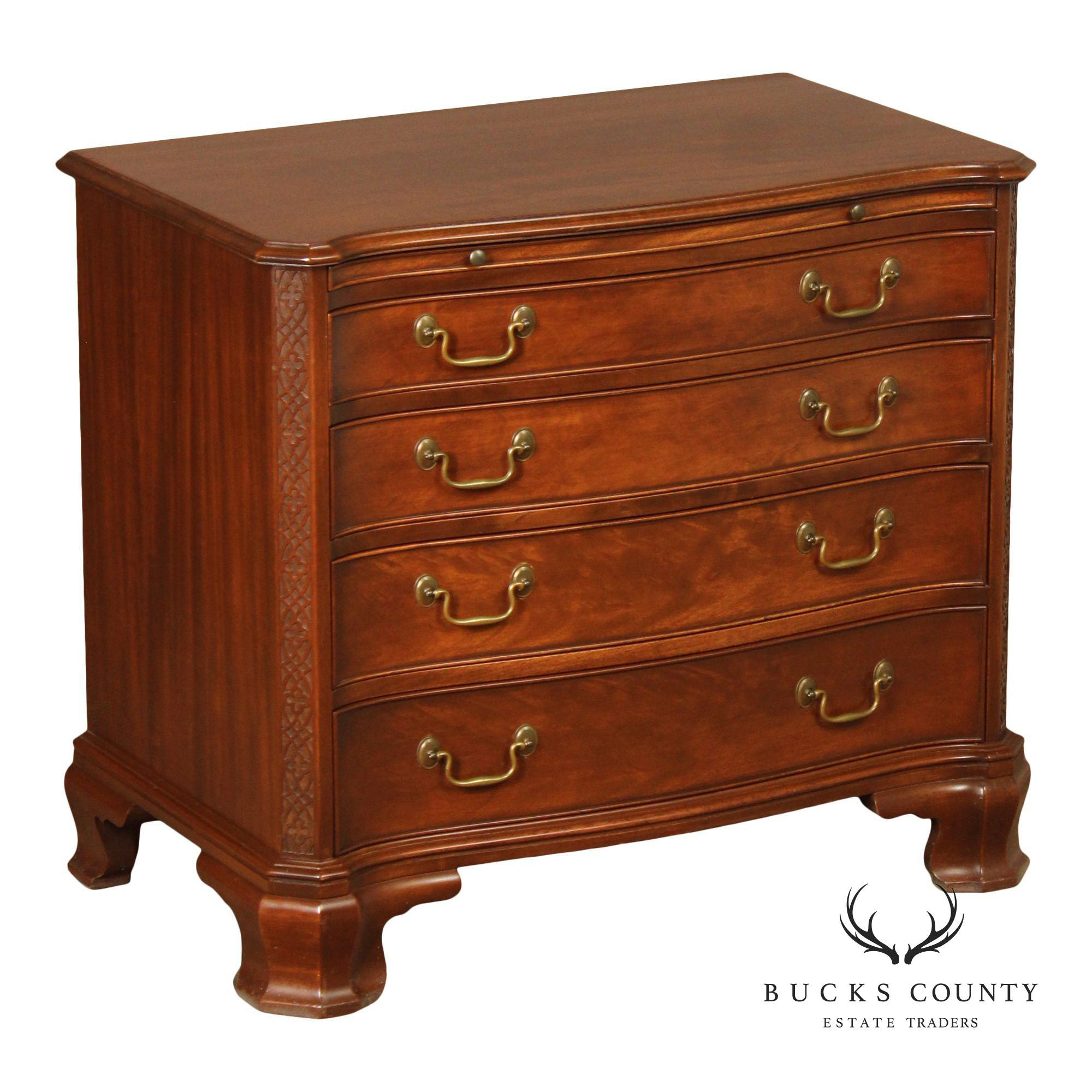 George III Style Mahogany Serpentine Front Chest Of Drawers