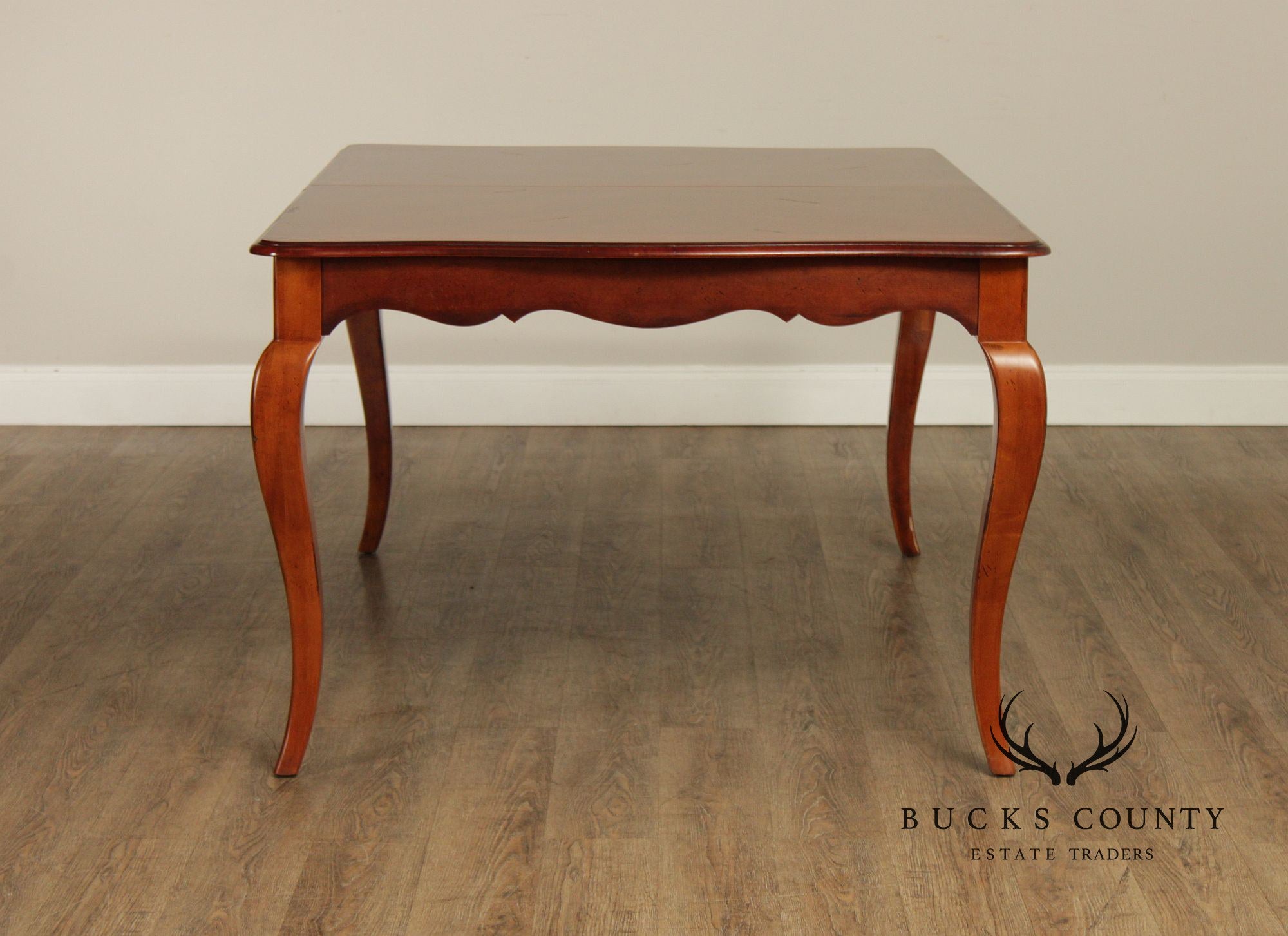 HICKORY WHITE ITALIAN PROVINCIAL STYLE CHERRY CHATEAU EXTENDABLE DINING TABLE