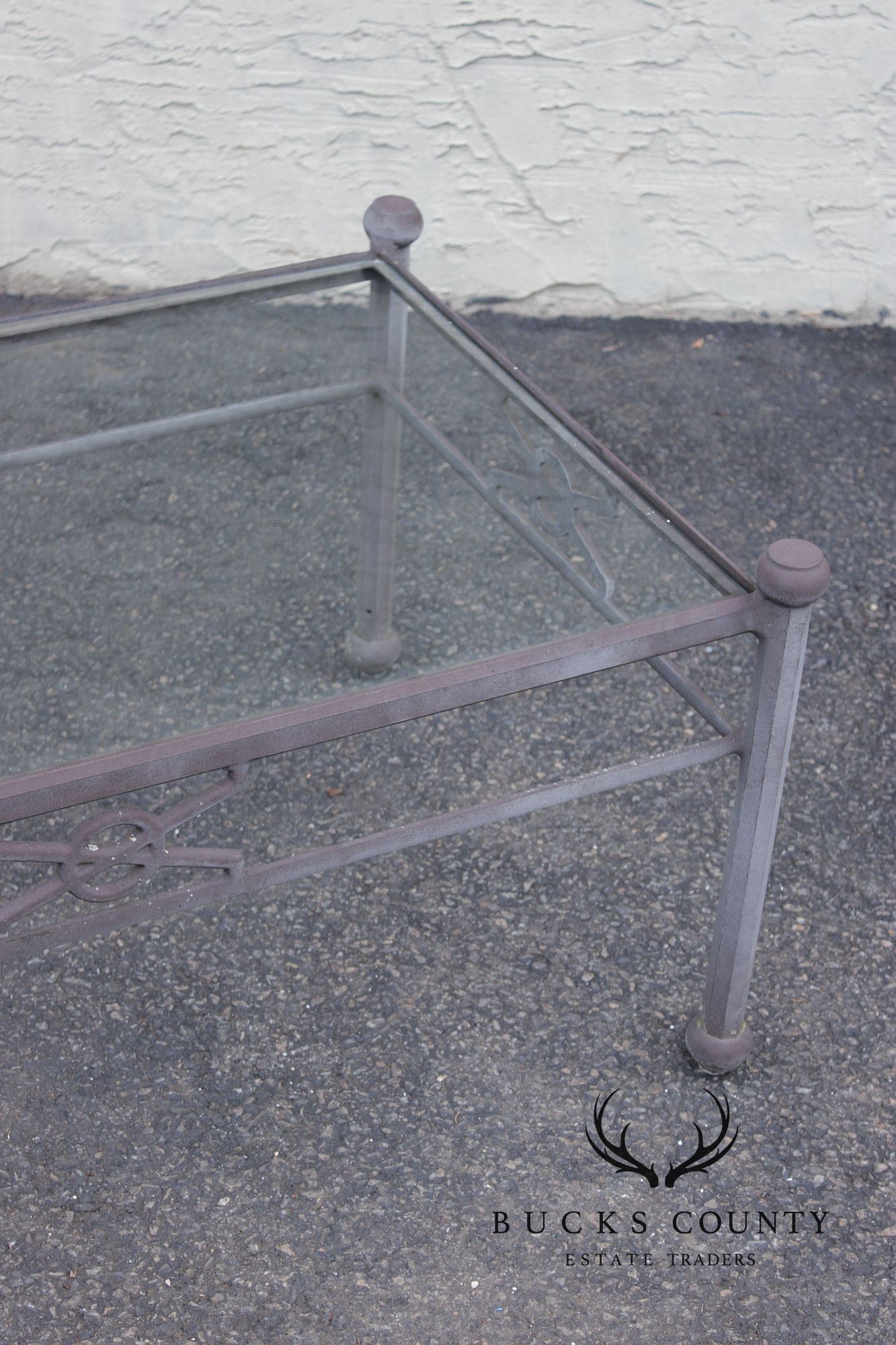 Woodard Delphi Cast Aluminum Glass Top Coffee Table