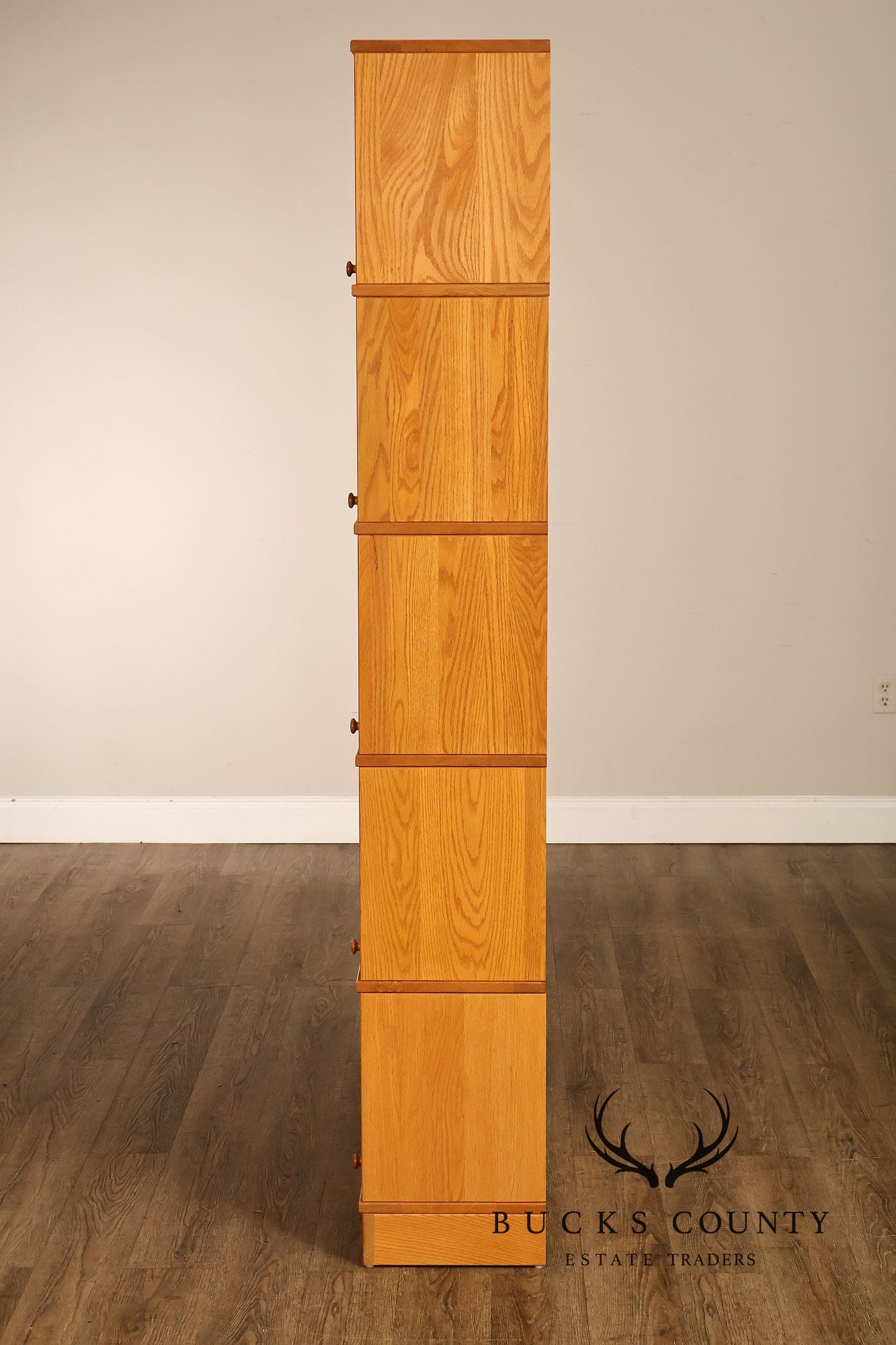 Amish Made Oak Five Stack Barrister Bookcase