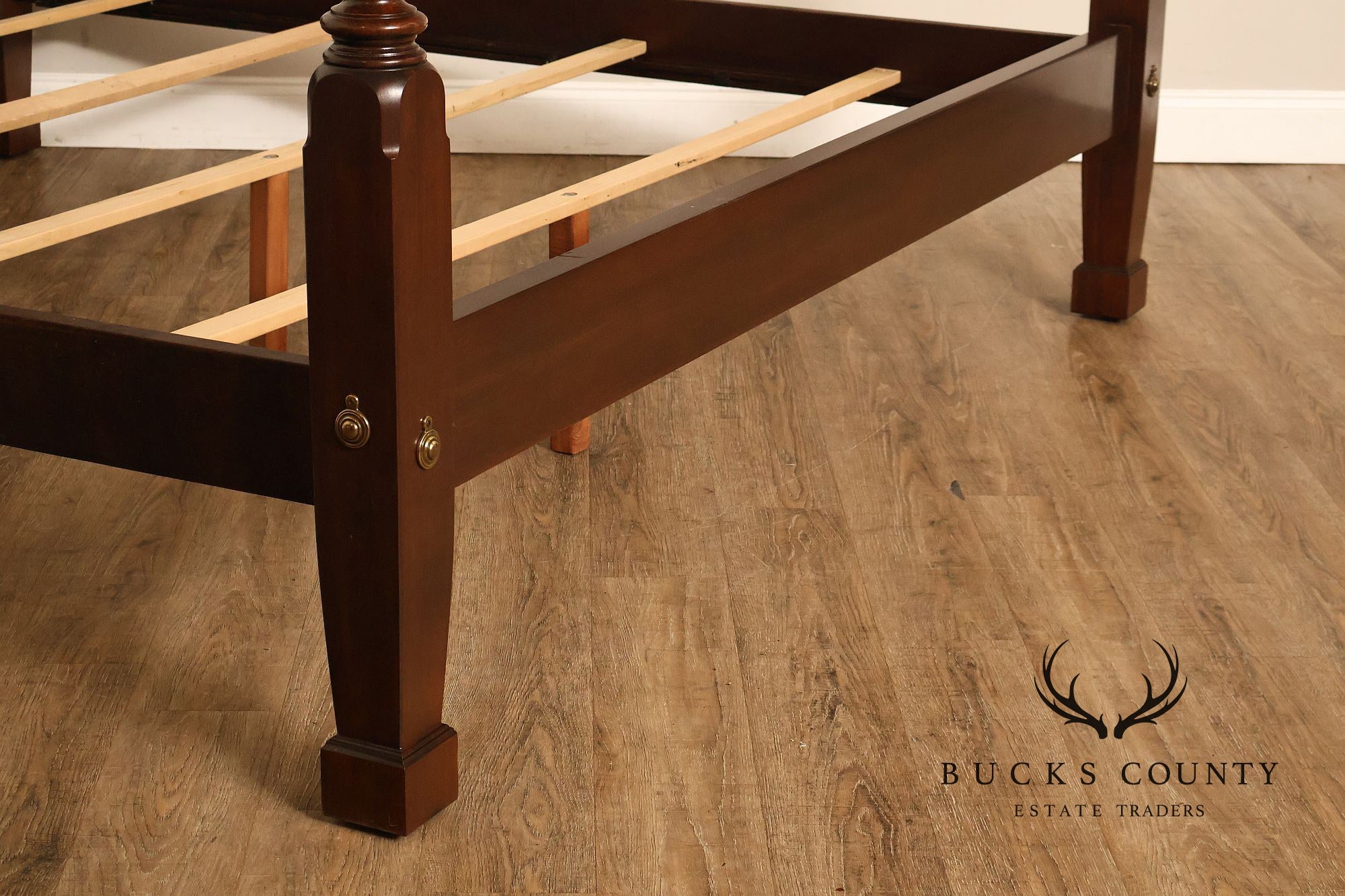 Ethan Allen Georgian Court Cherry King Four Poster Bed Frame