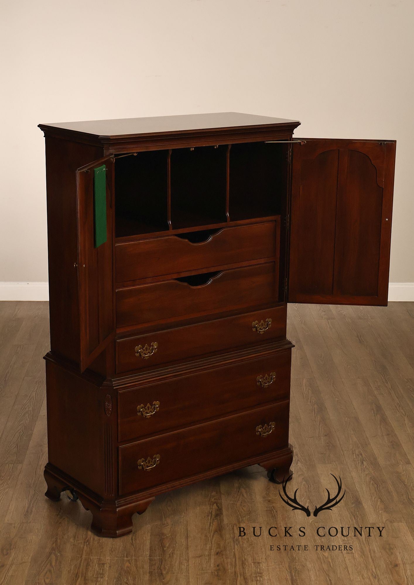 Ethan Allen Georgian Court Cherry Gentleman's Chest Armoire