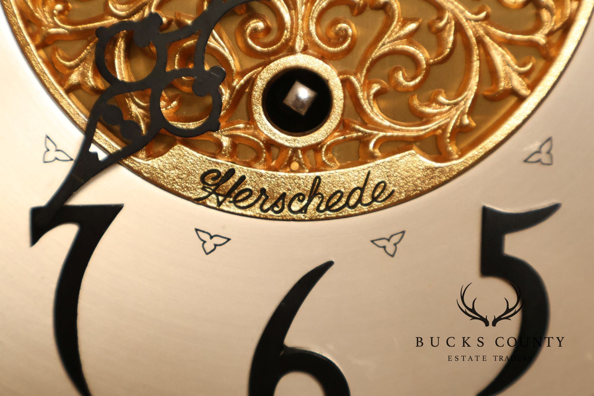 Herschede Burl Wood Five Tube Grandfather Clock