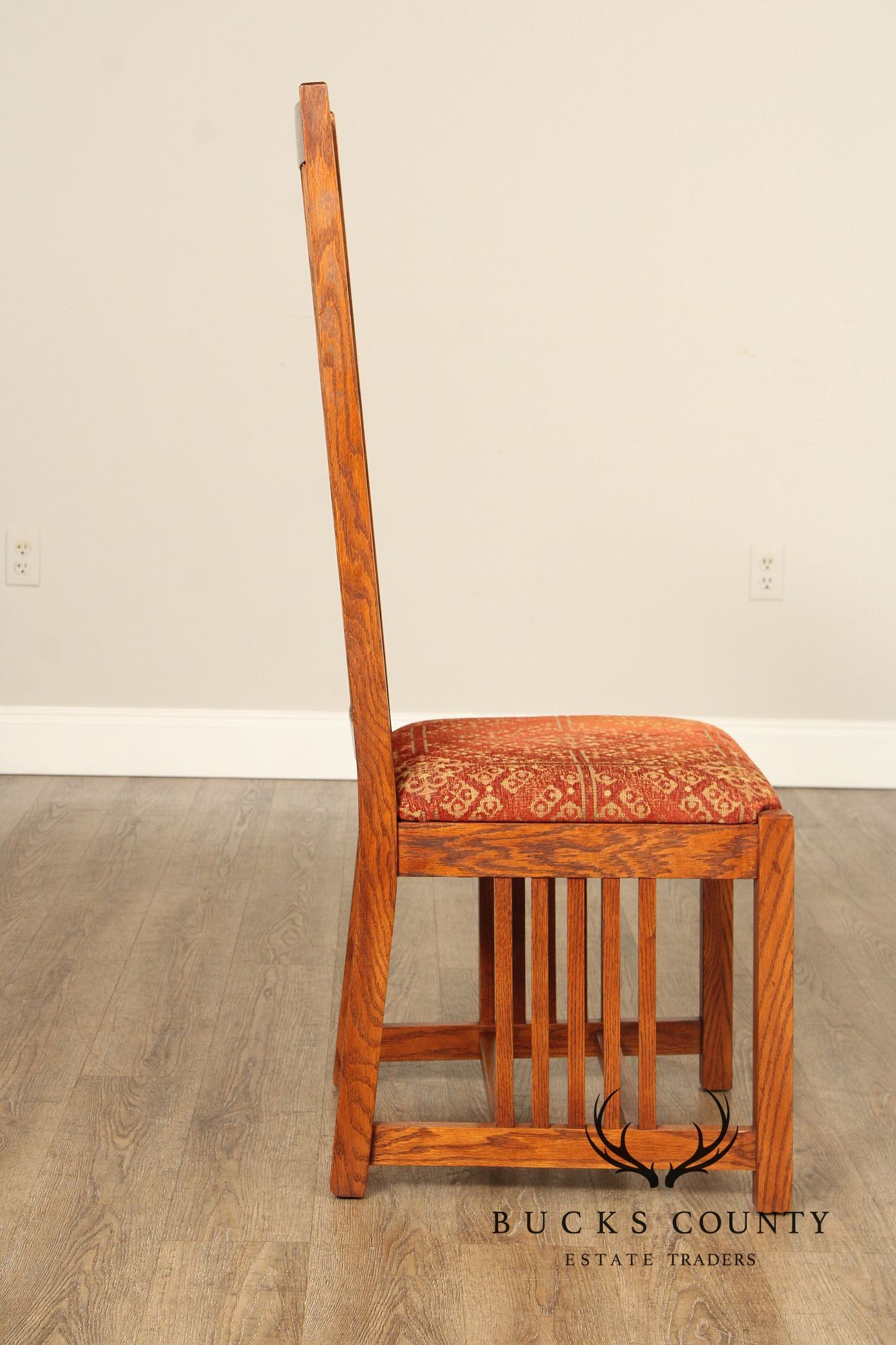 The Michaels Company Mission Style Set Of Six Oak Spindle Dining Chairs