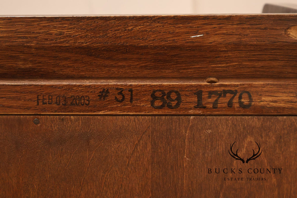 Stickley Mission Collection Oak Three-Section Barrister Bookcase