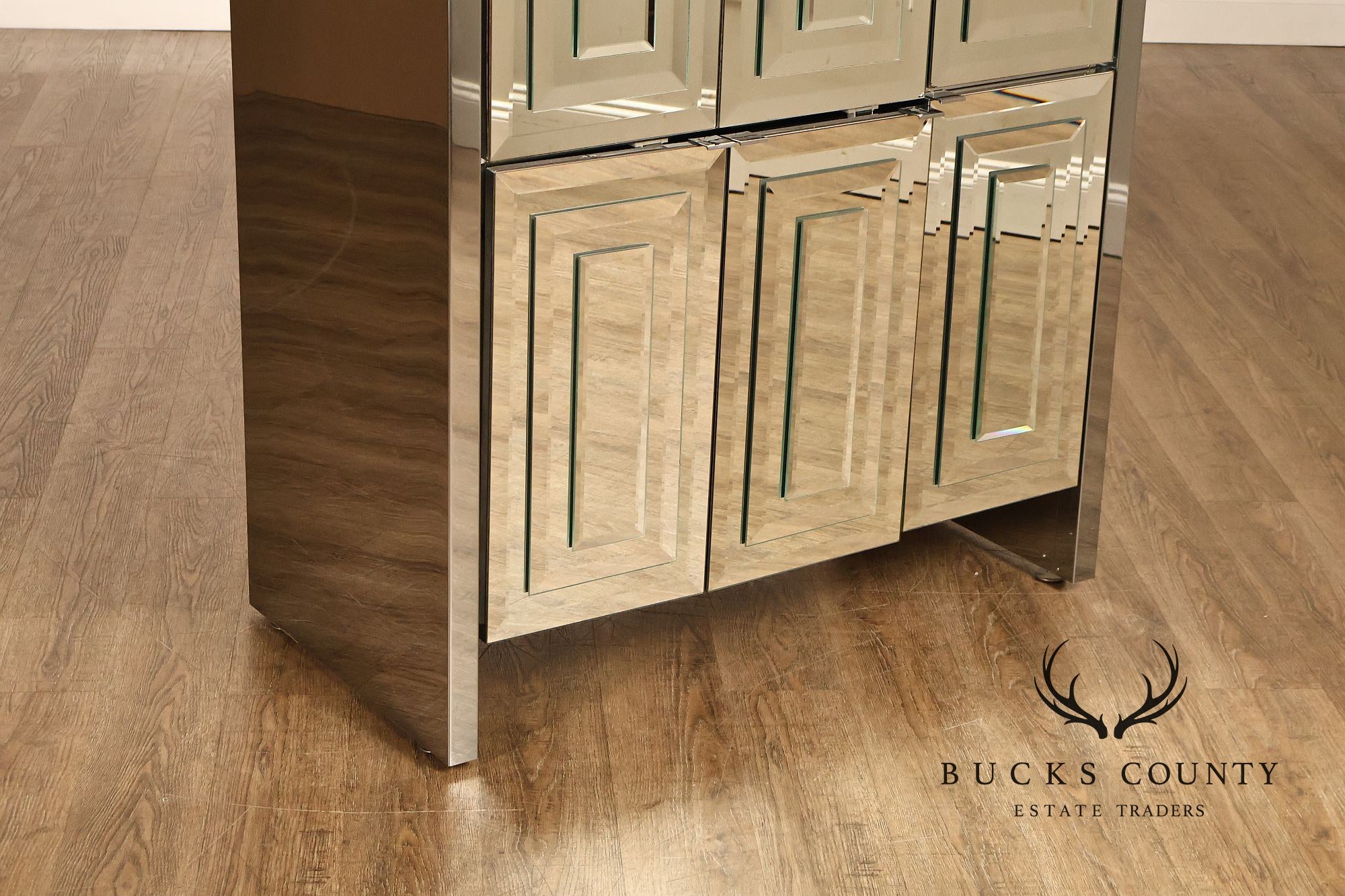 Ello Hollywood Regency Mirrored Armoire