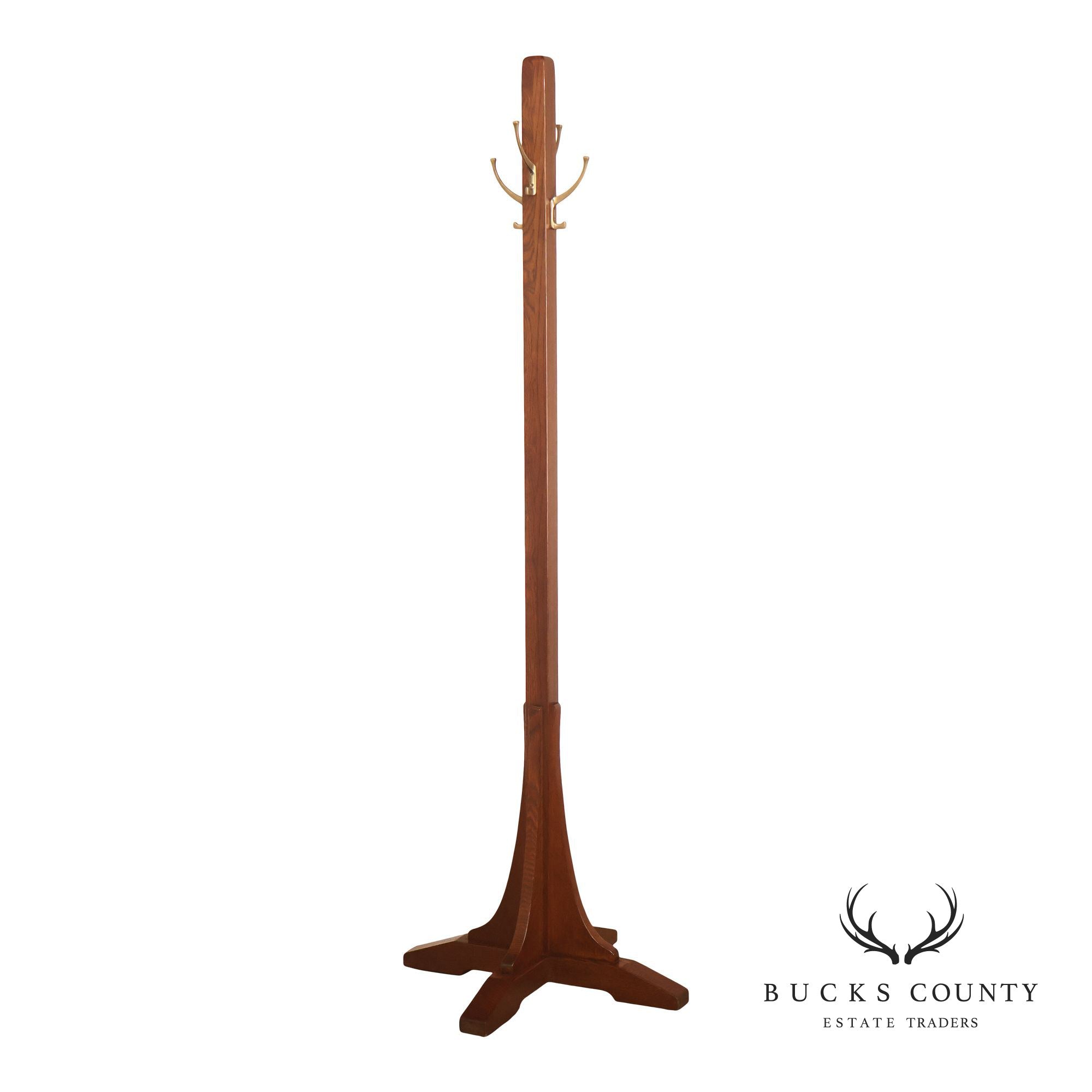 Stickley Mission Oak Hall Tree Coat Rack
