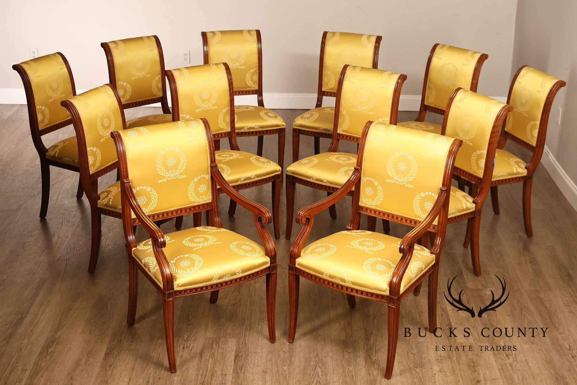 French Empire Set Of Twelve Dining Chairs