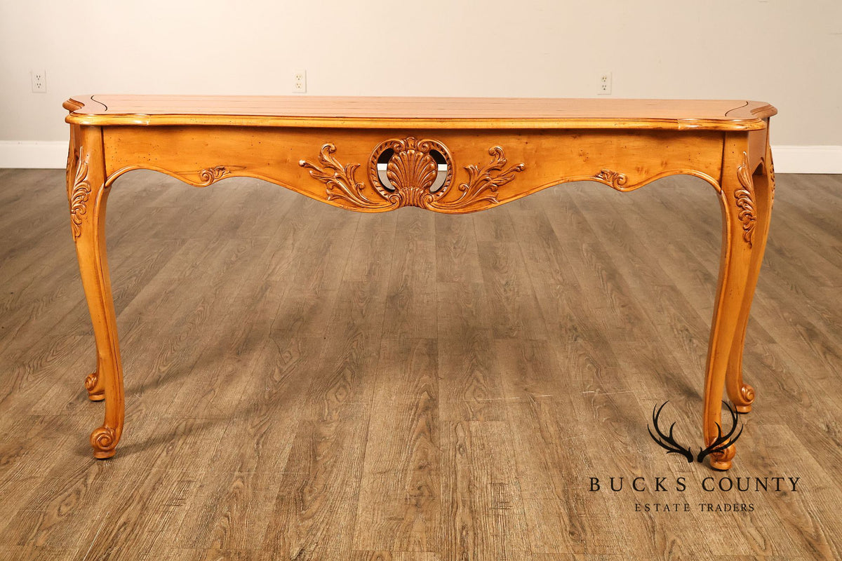 Ethan Allen 'Legacy' Carved Maple Console