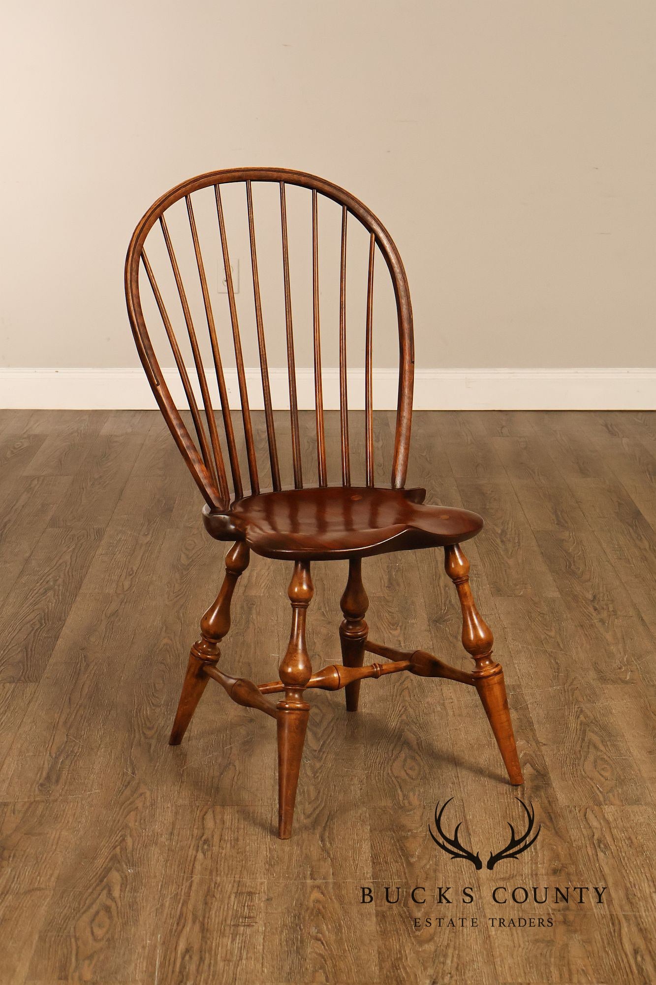 D.R. Dimes Vintage Set of Six Bow-Back Windsor Dining Chairs