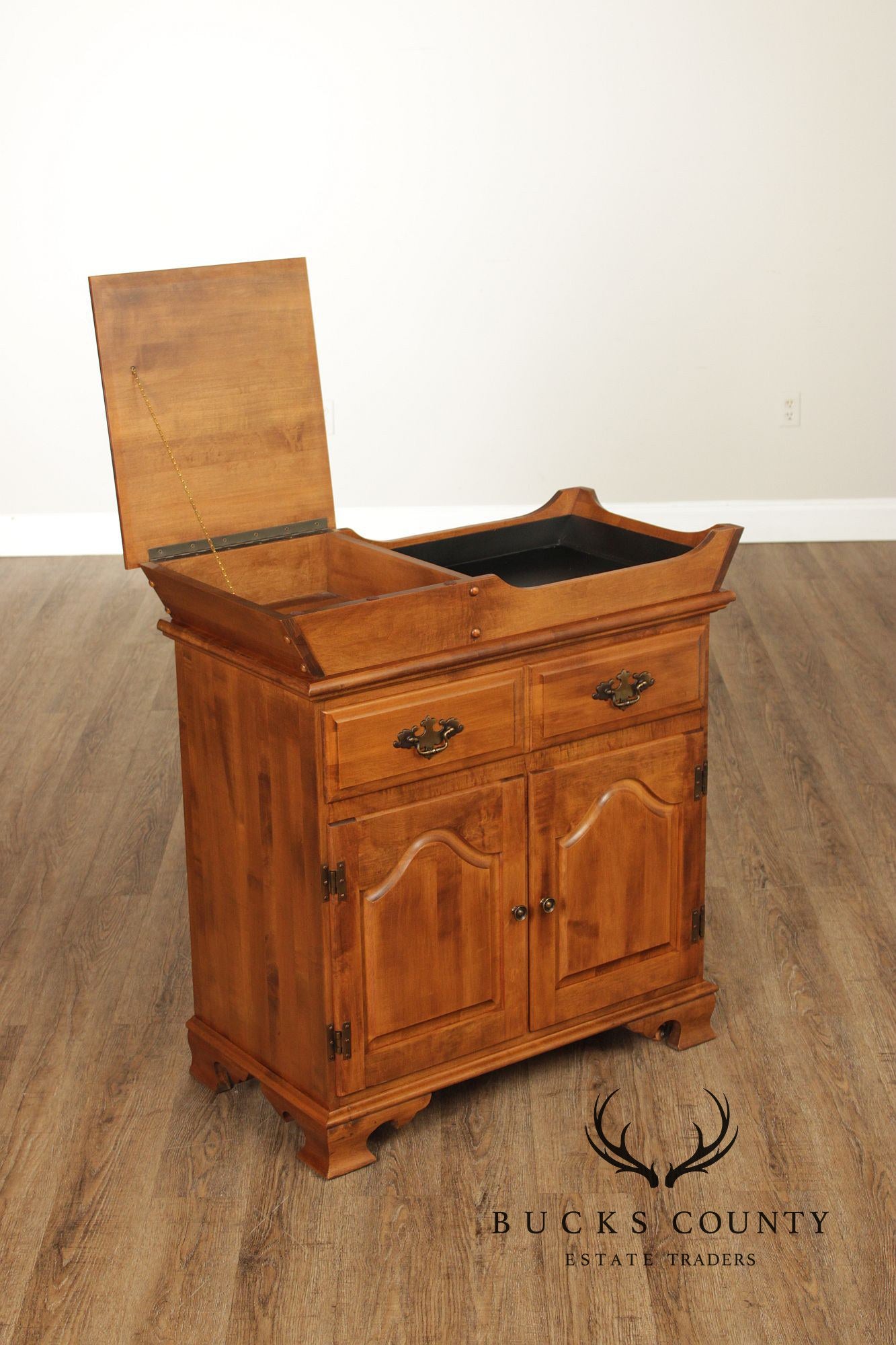 Colonial Revival Vintage Solid Maple Dry Sink
