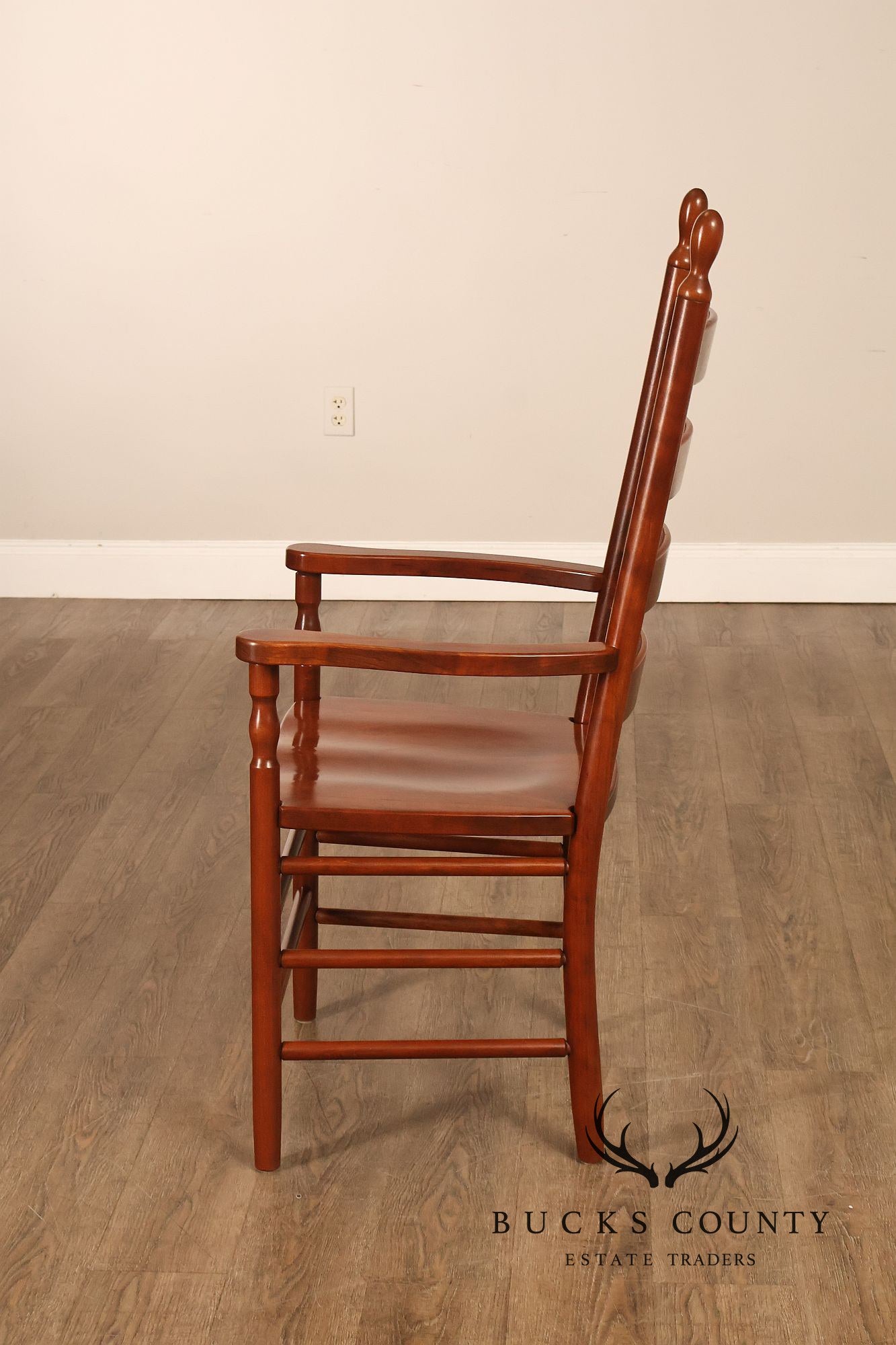 The Keystone Collection Set of Four Solid Cherry Ladder Back Dining Chairs