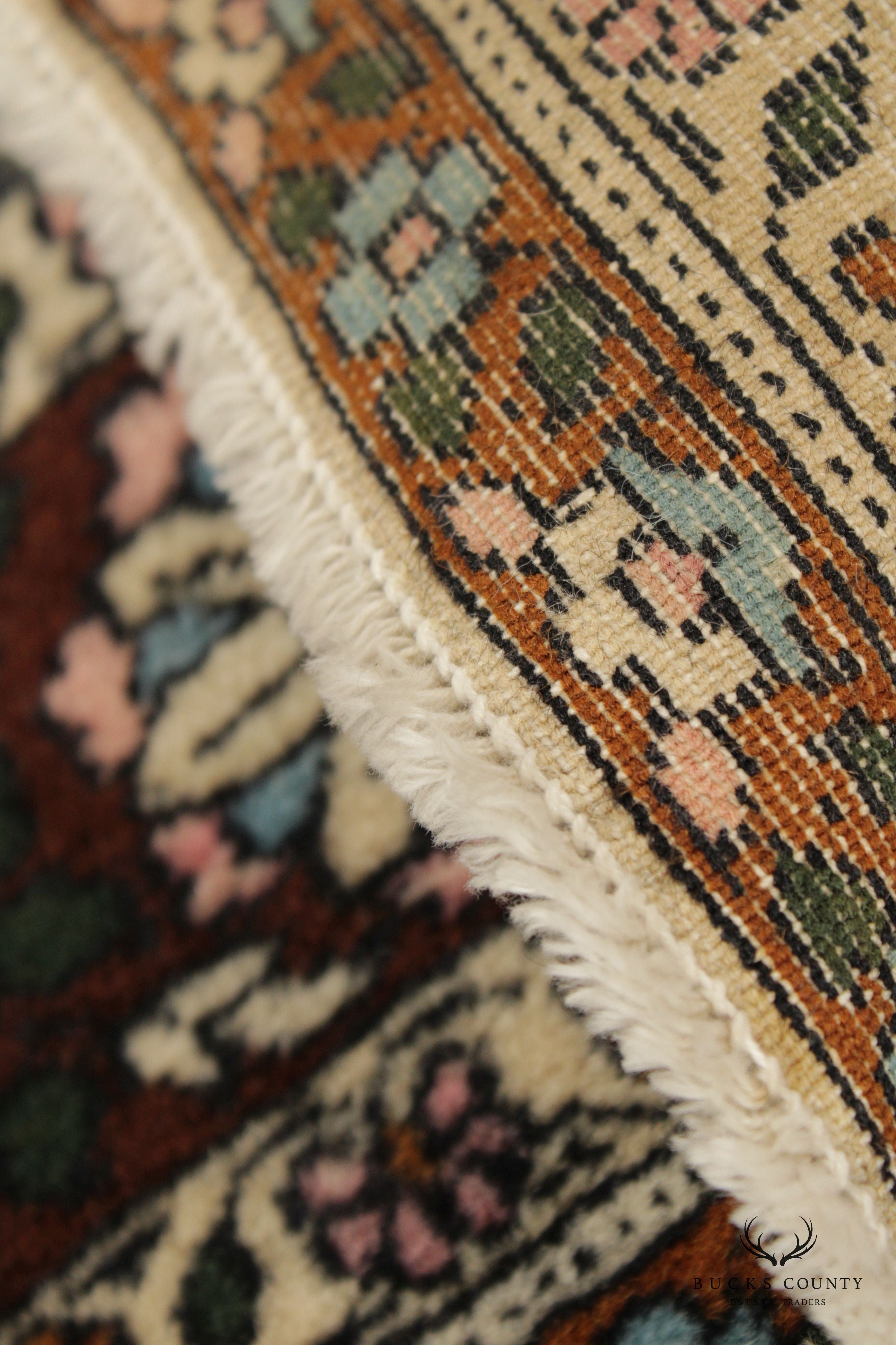 Vintage Hand Woven Persian Wool Medallion Area Rug