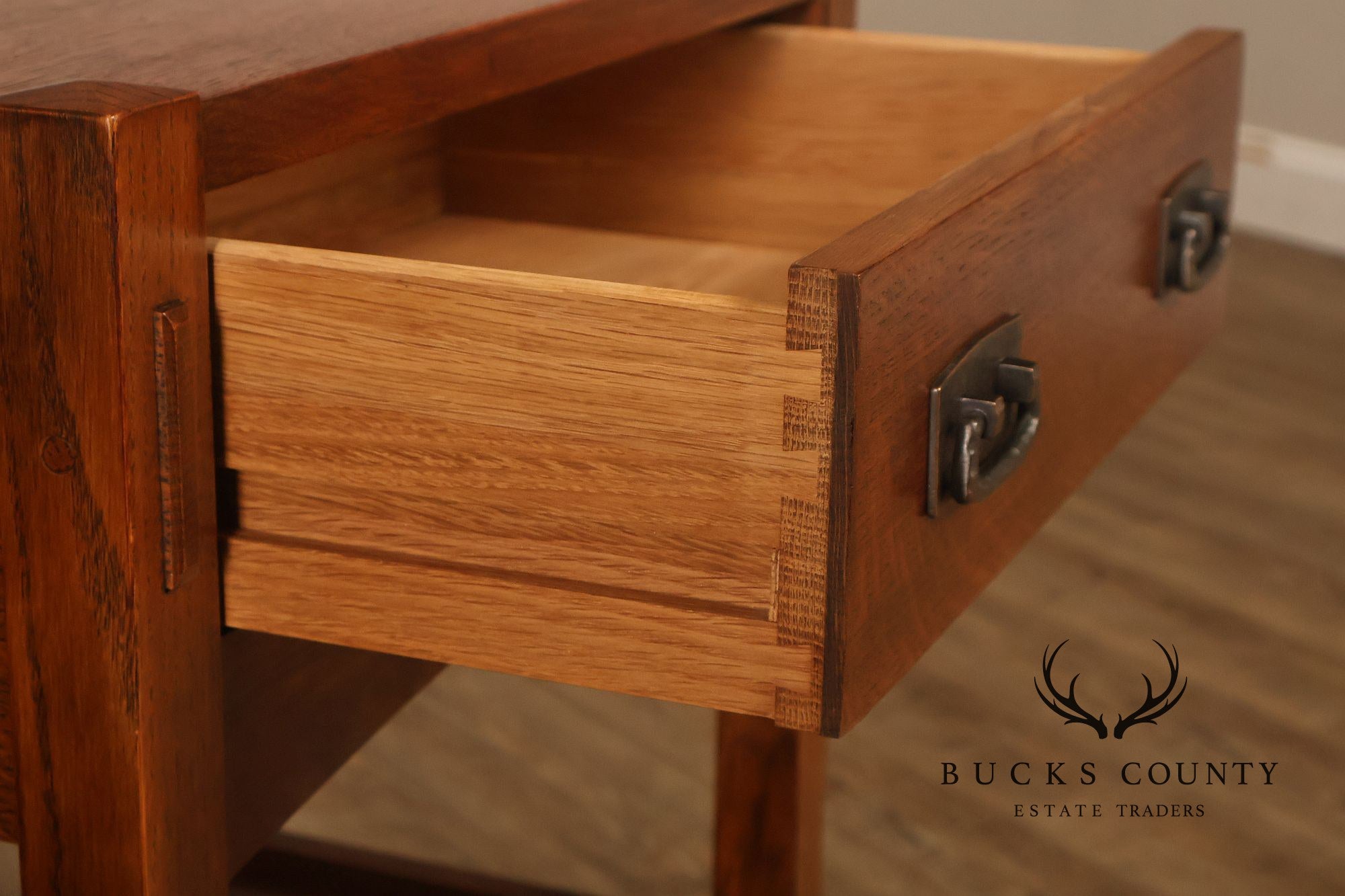 Stickley Mission Collection Pair of Oak One-Drawer Nightstands