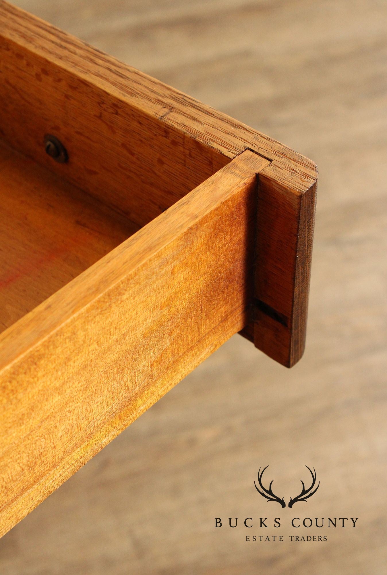 Antique Victorian Golden Oak Sideboard With Mirrored Back